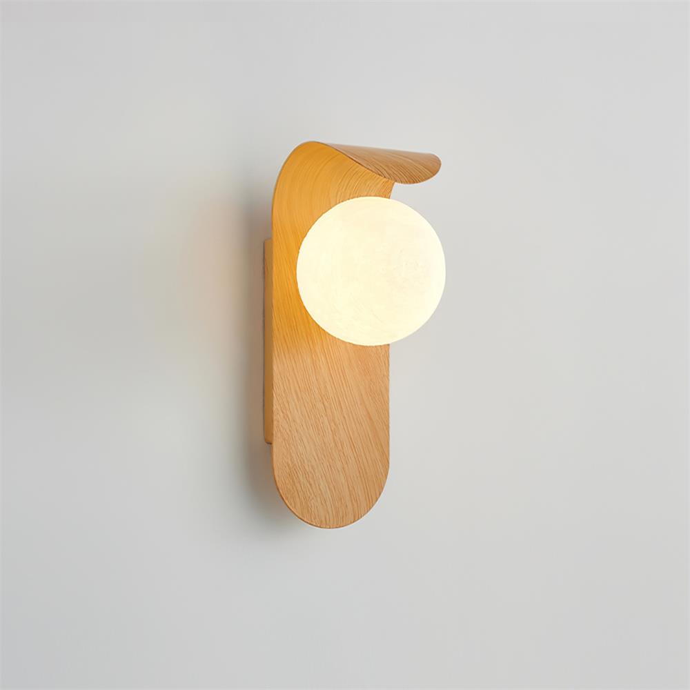 Muto Lámpara de Pared Interior de Madera / Nogal