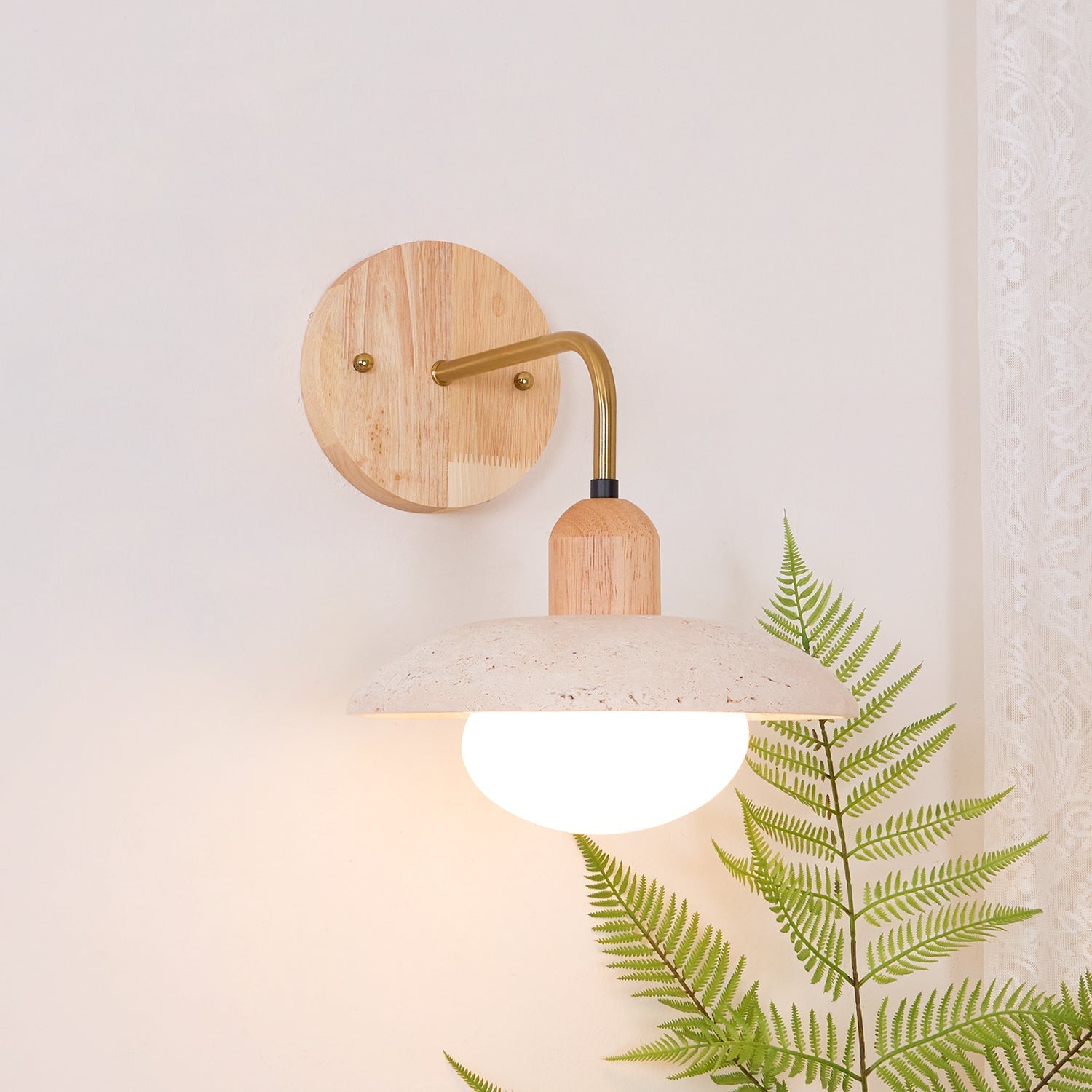 Aria Lámpara de Pared Vintage de Travertino