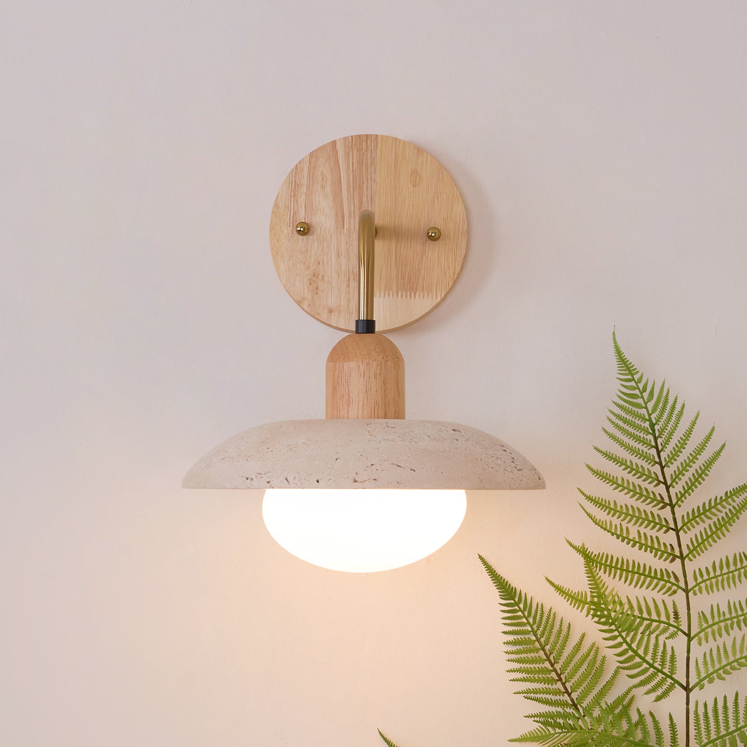 Aria Lámpara de Pared Vintage de Travertino