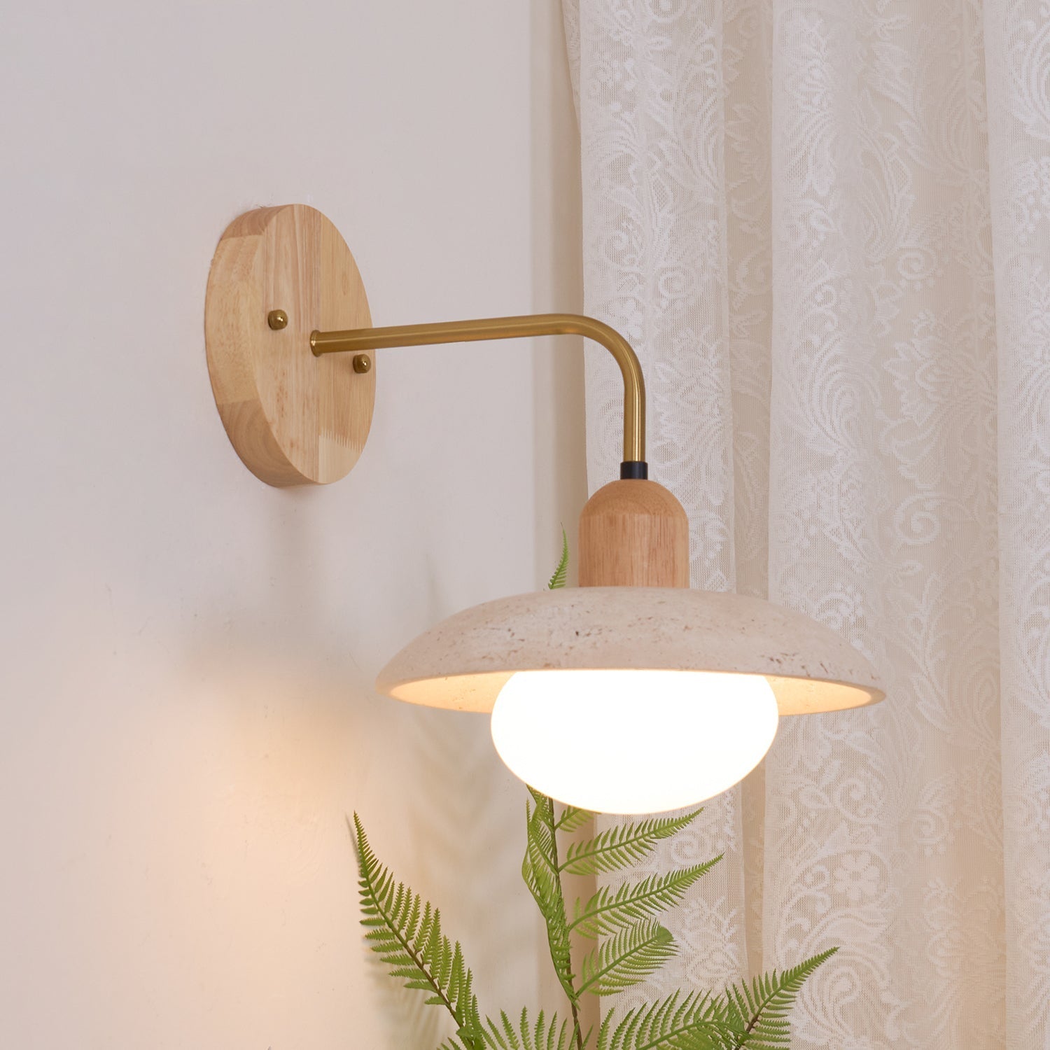 Aria Lámpara de Pared Vintage de Travertino