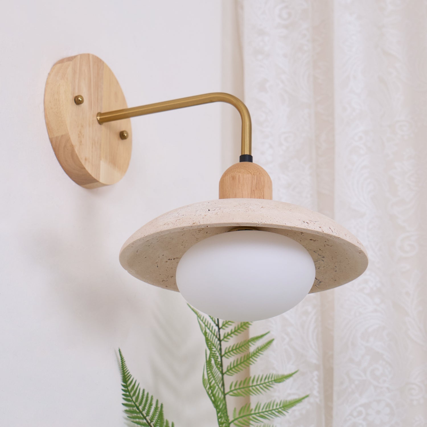 Aria Lámpara de Pared Vintage de Travertino