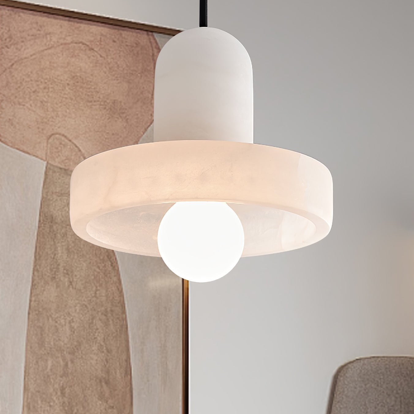 Lyvynos Stacked Alabaster Pendant Light - Letslighting
