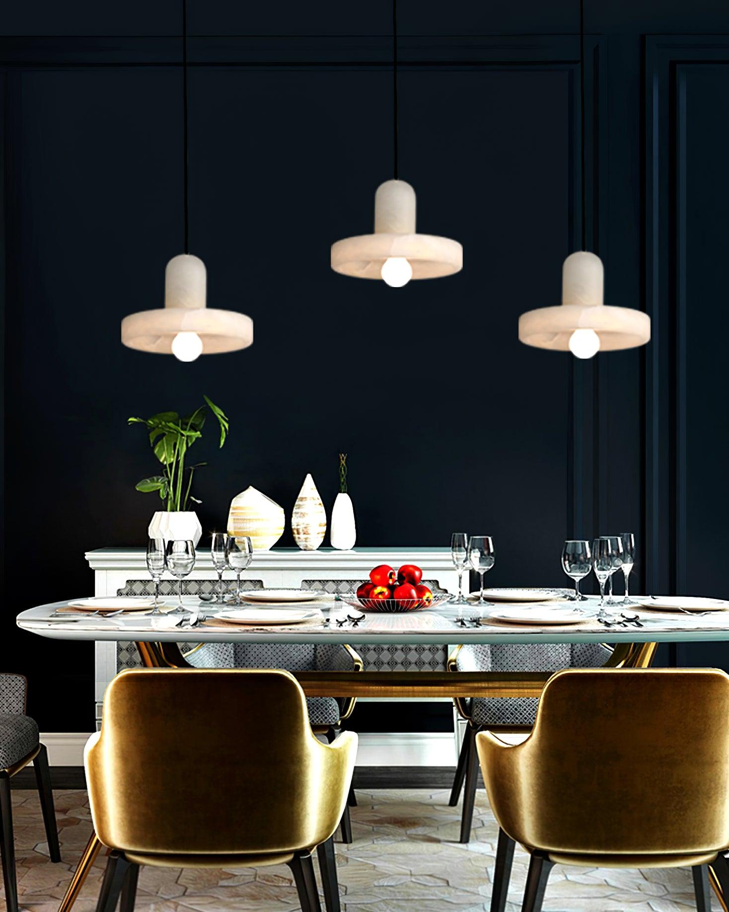 Lyvynos Stacked Alabaster Pendant Light - Letslighting