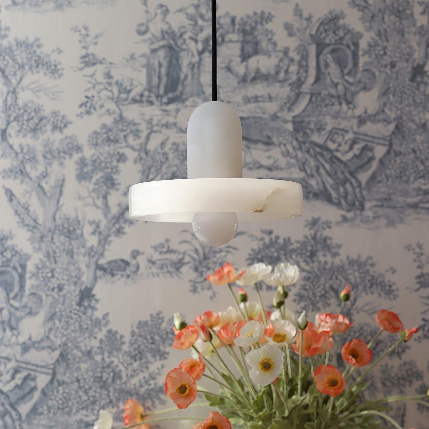 Lyvynos Stacked Alabaster Pendant Light - Letslighting