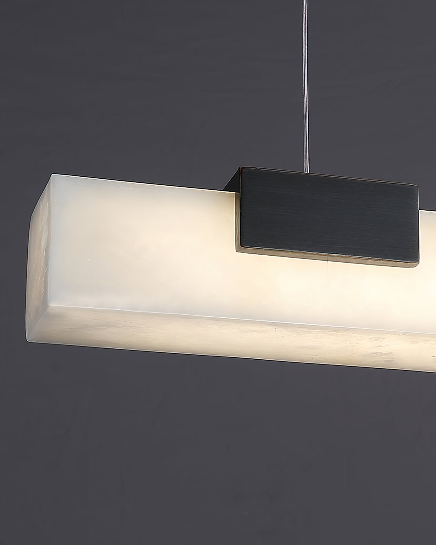 Avert Modern Minimalist Brass Alabaster Pendant Light - Lamp Copper