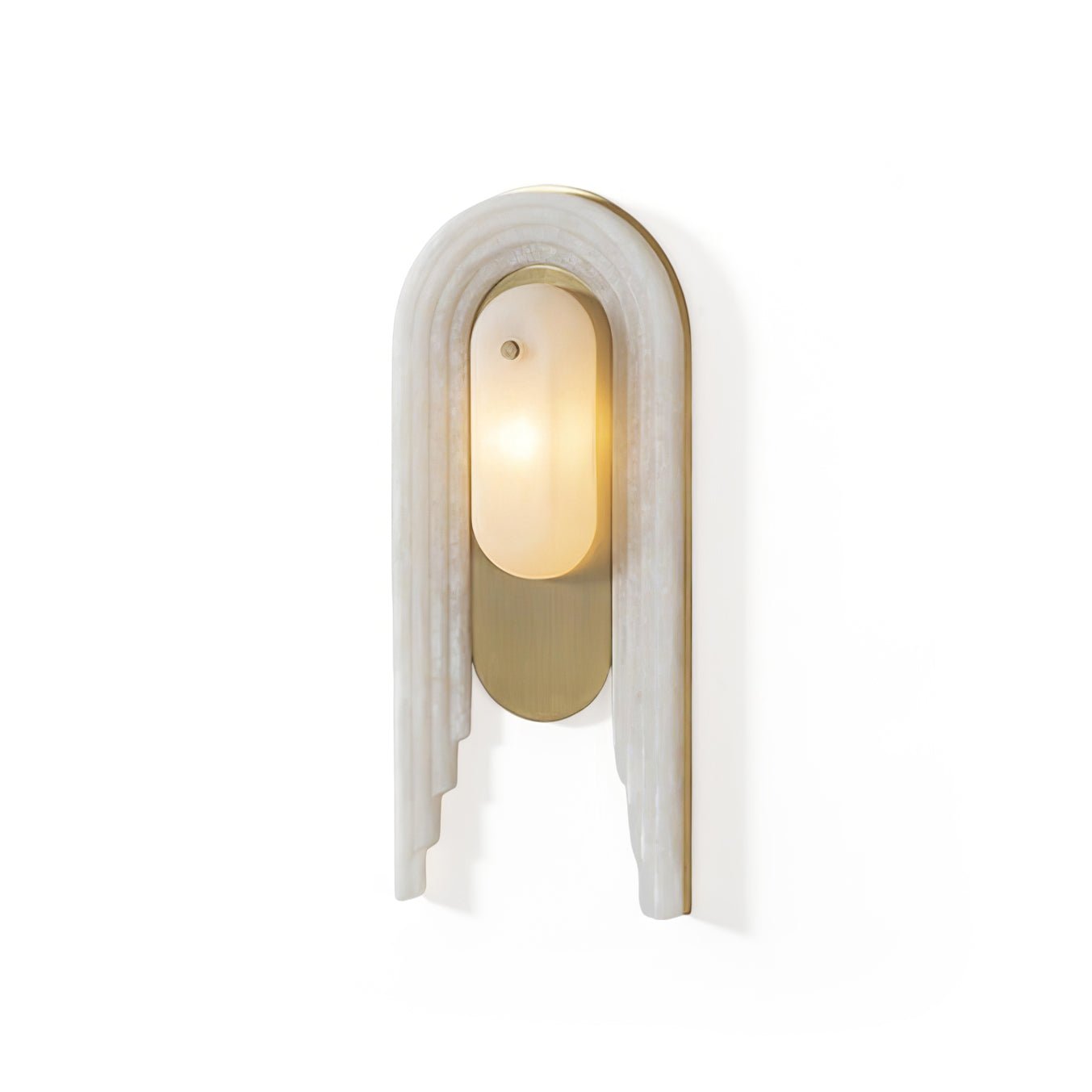 Sytalion Arch Alabaster Wall Light - Letslighting