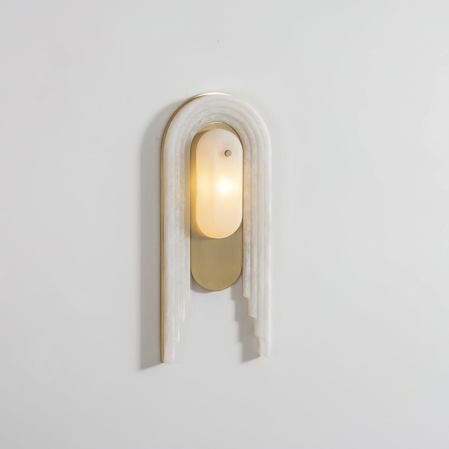 Sytalion Arch Alabaster Wall Light - Letslighting
