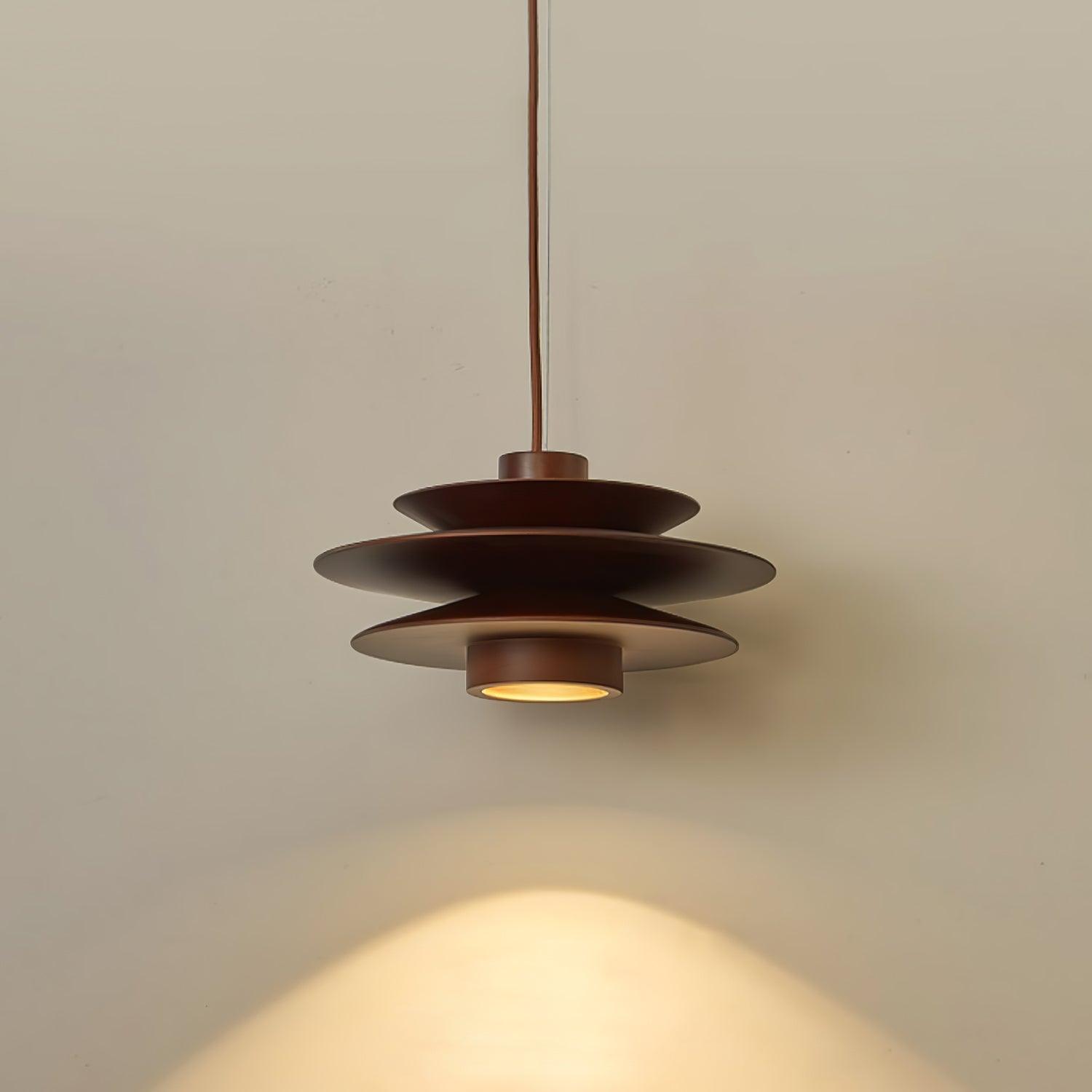 Cascade Wooden Disc Pendant Lamp - Letslighting