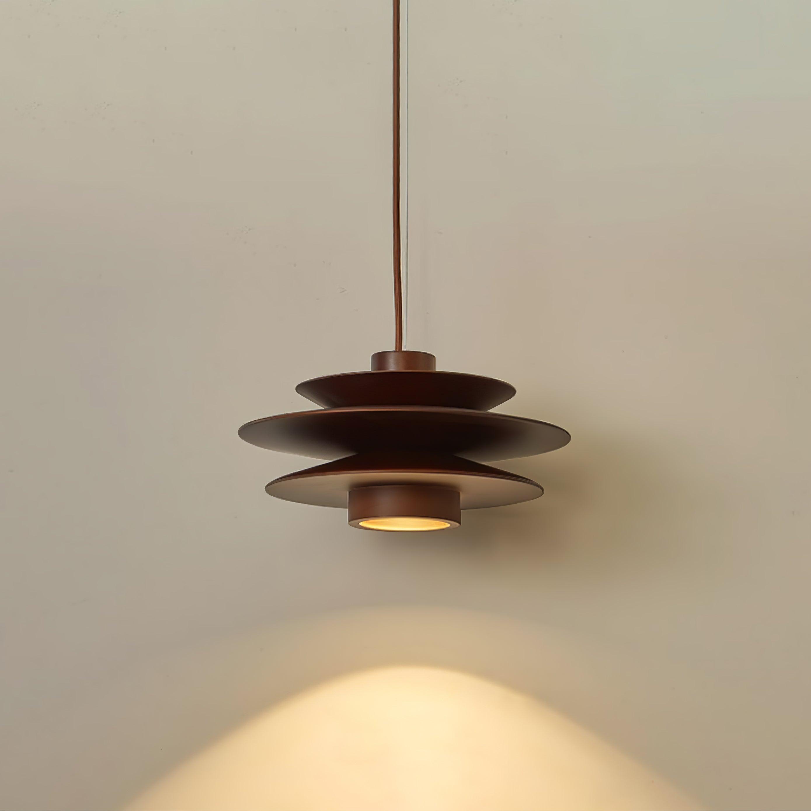 Cascade Wooden Disc Pendant Lamp - Letslighting