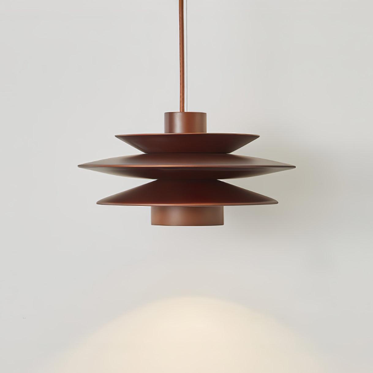 Cascade Wooden Disc Pendant Lamp - Letslighting