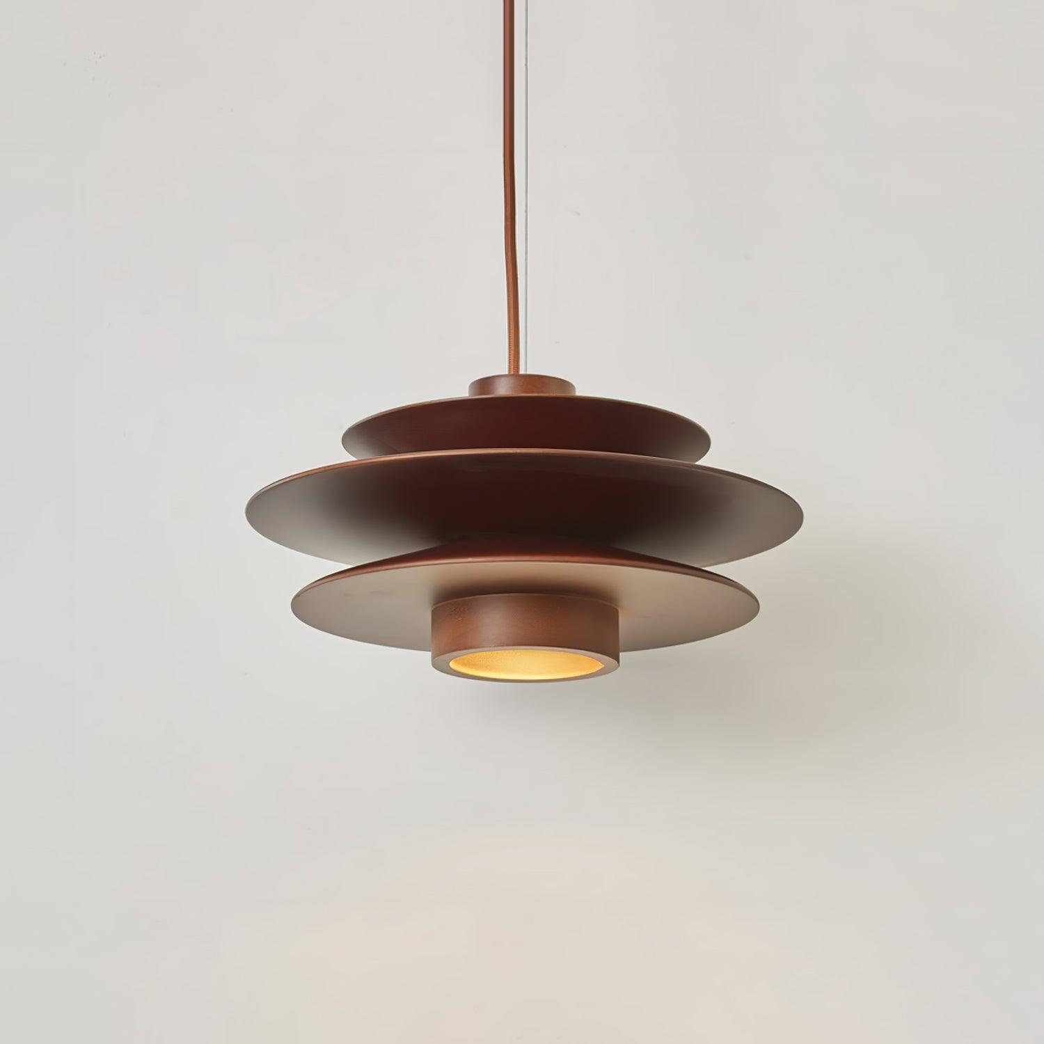 Cascade Wooden Disc Pendant Lamp - Letslighting