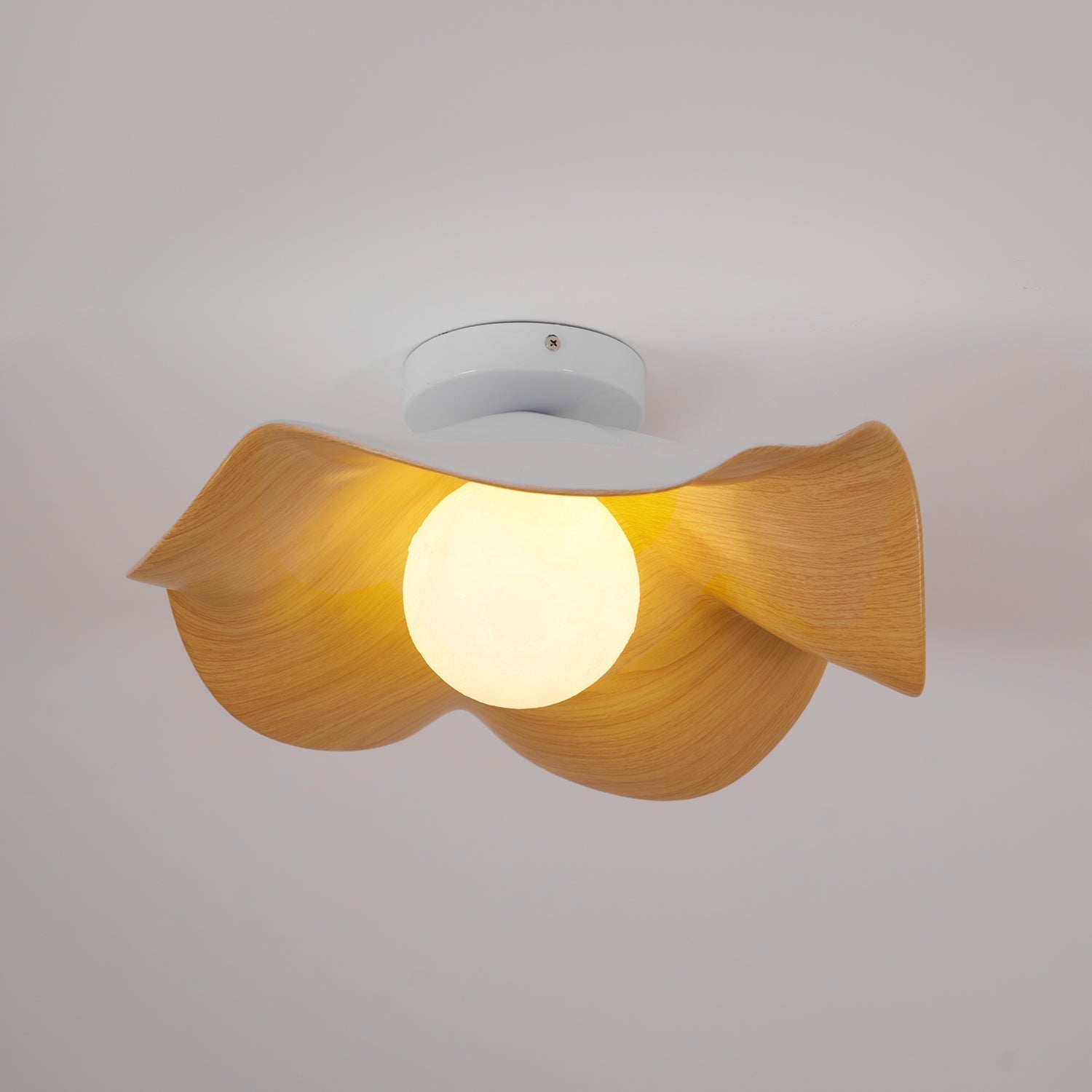 Muto Lámpara de Techo de Madera en Negro y Blanco
