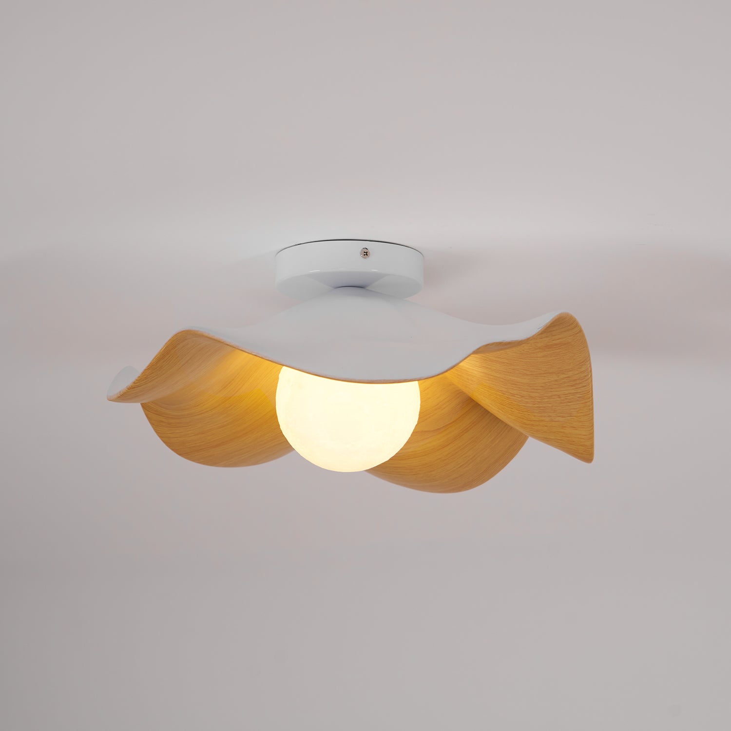 Muto Lámpara de Techo de Madera en Negro y Blanco