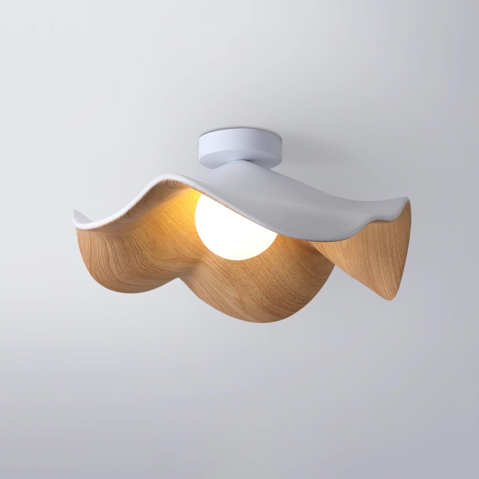 Muto Lámpara de Techo de Madera en Negro y Blanco