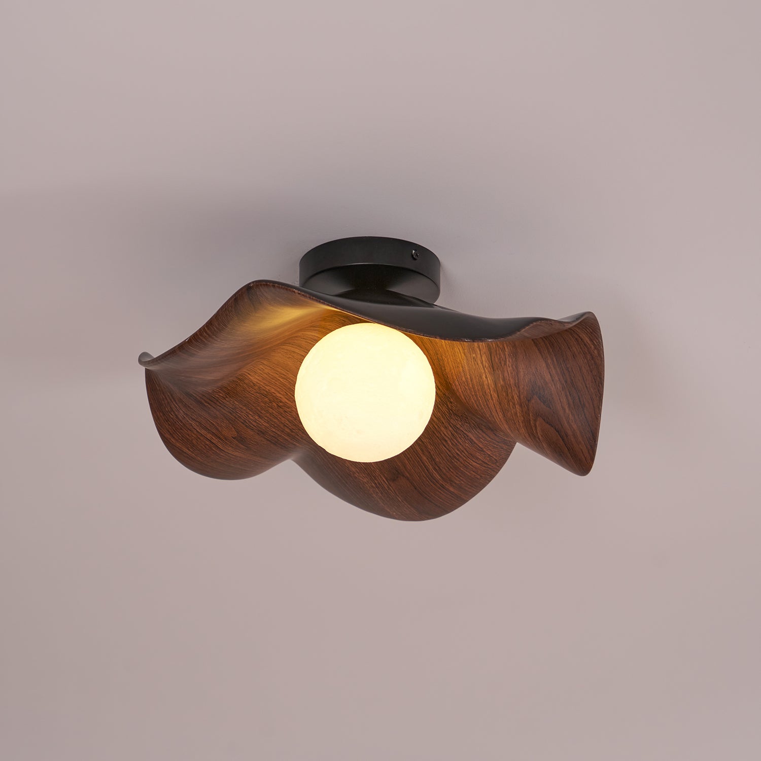 Muto Lámpara de Techo de Madera en Negro y Blanco