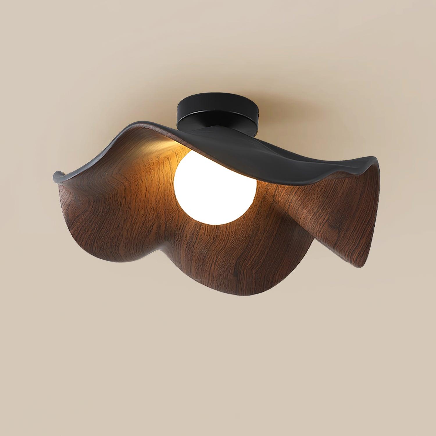 Muto Lámpara de Techo de Madera en Negro y Blanco