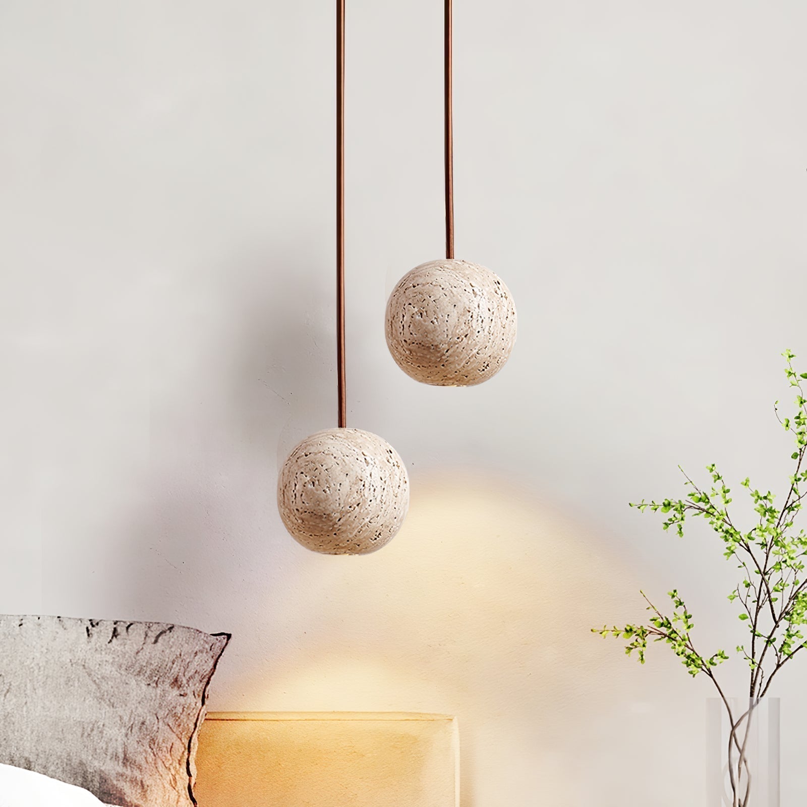 Trio Travertine Pendant Light - Letslighting