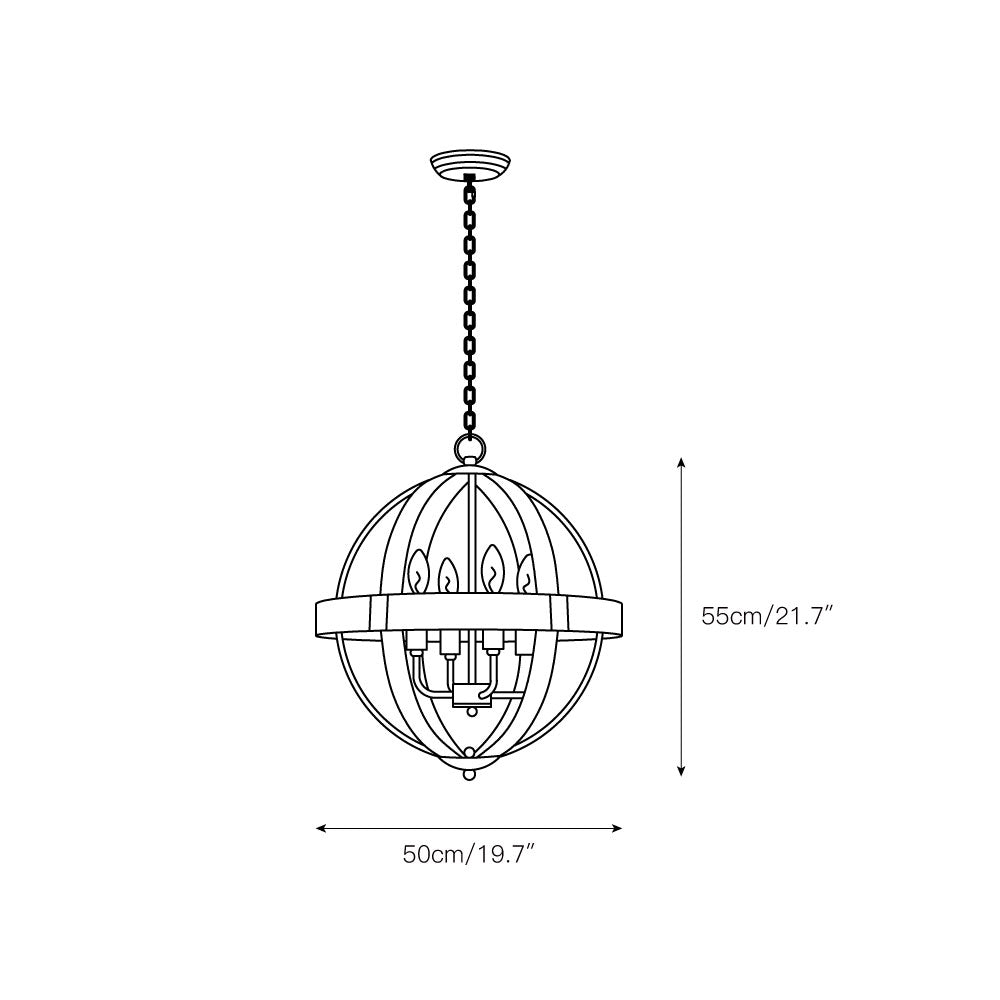 Luxe Vintage Industrial Wooden Metal Pendant Lamp - Lamp Copper