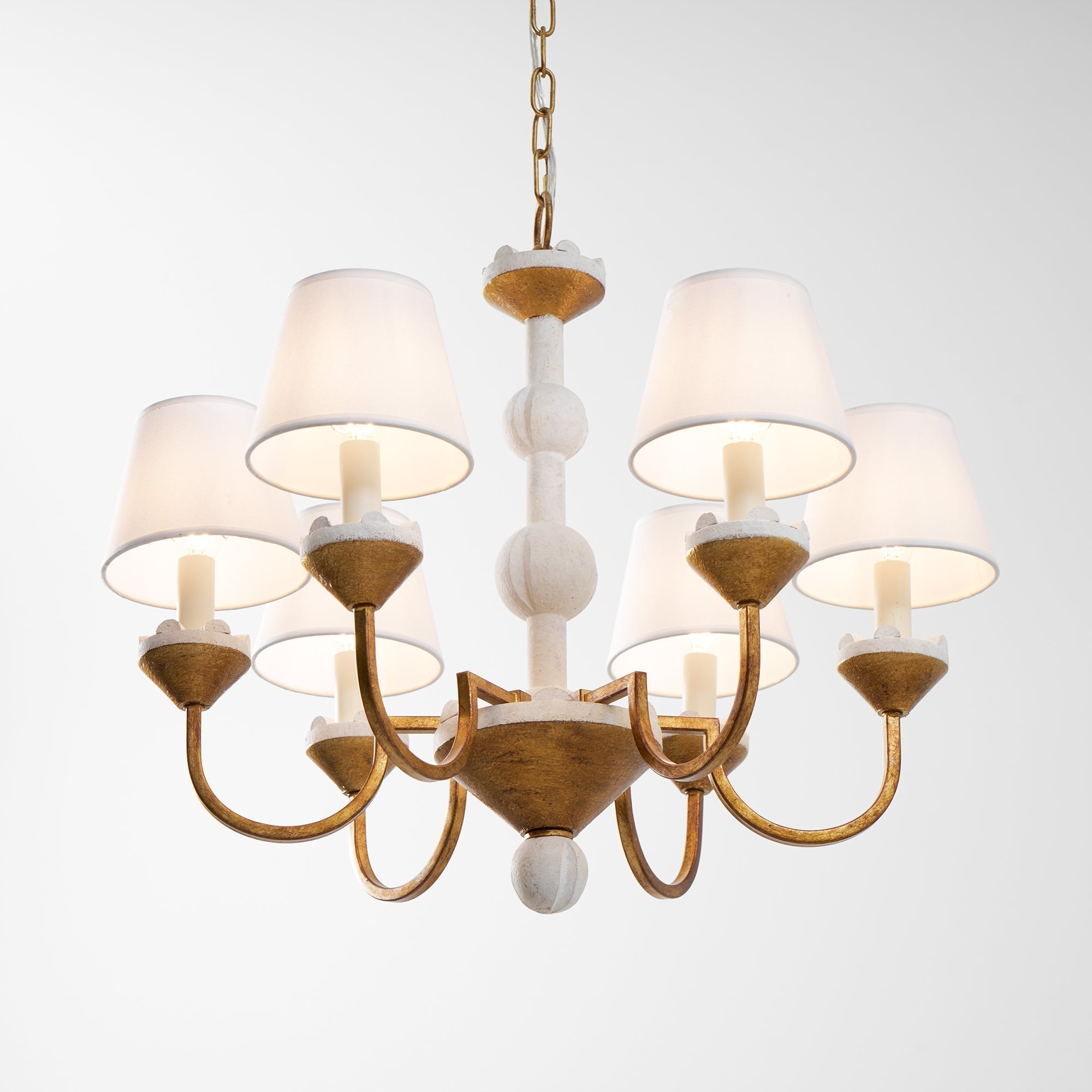Quest Elegance Vintage Metal Fabric Chandelier - Lamp Copper