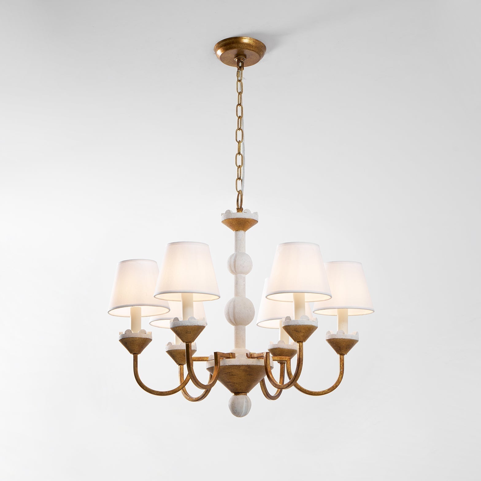 Quest Elegance Vintage Metal Fabric Chandelier - Lamp Copper