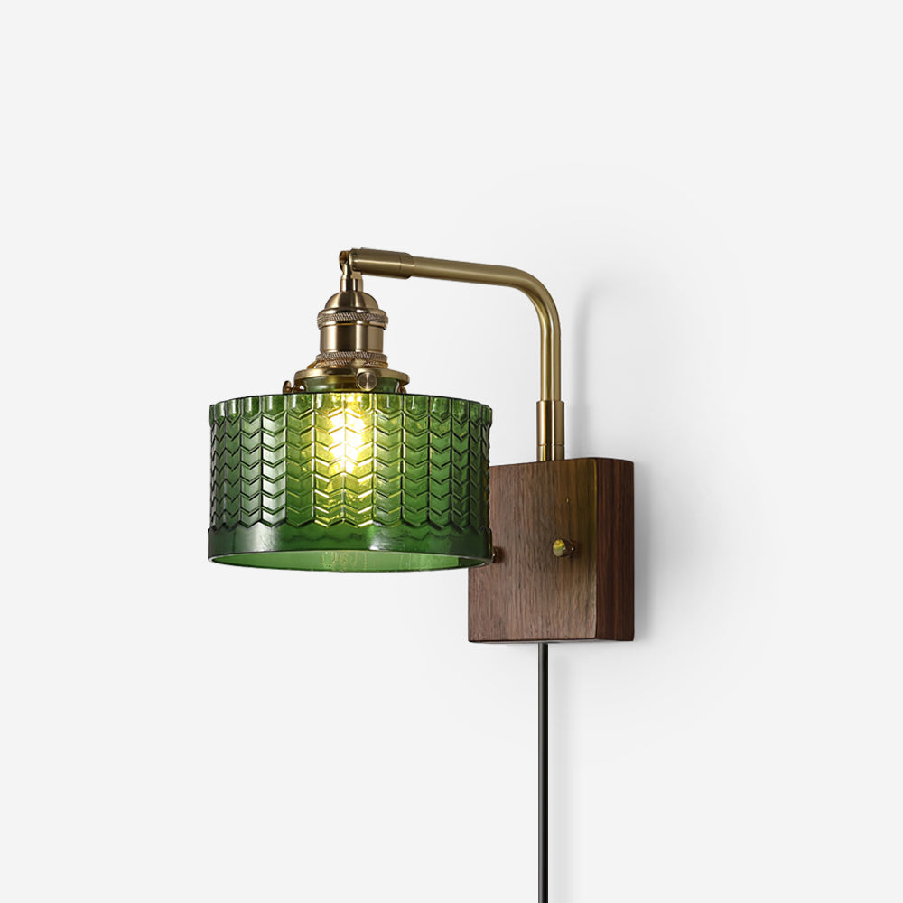 Valentina Lámpara de Pared Emerald Glow con Enchufe