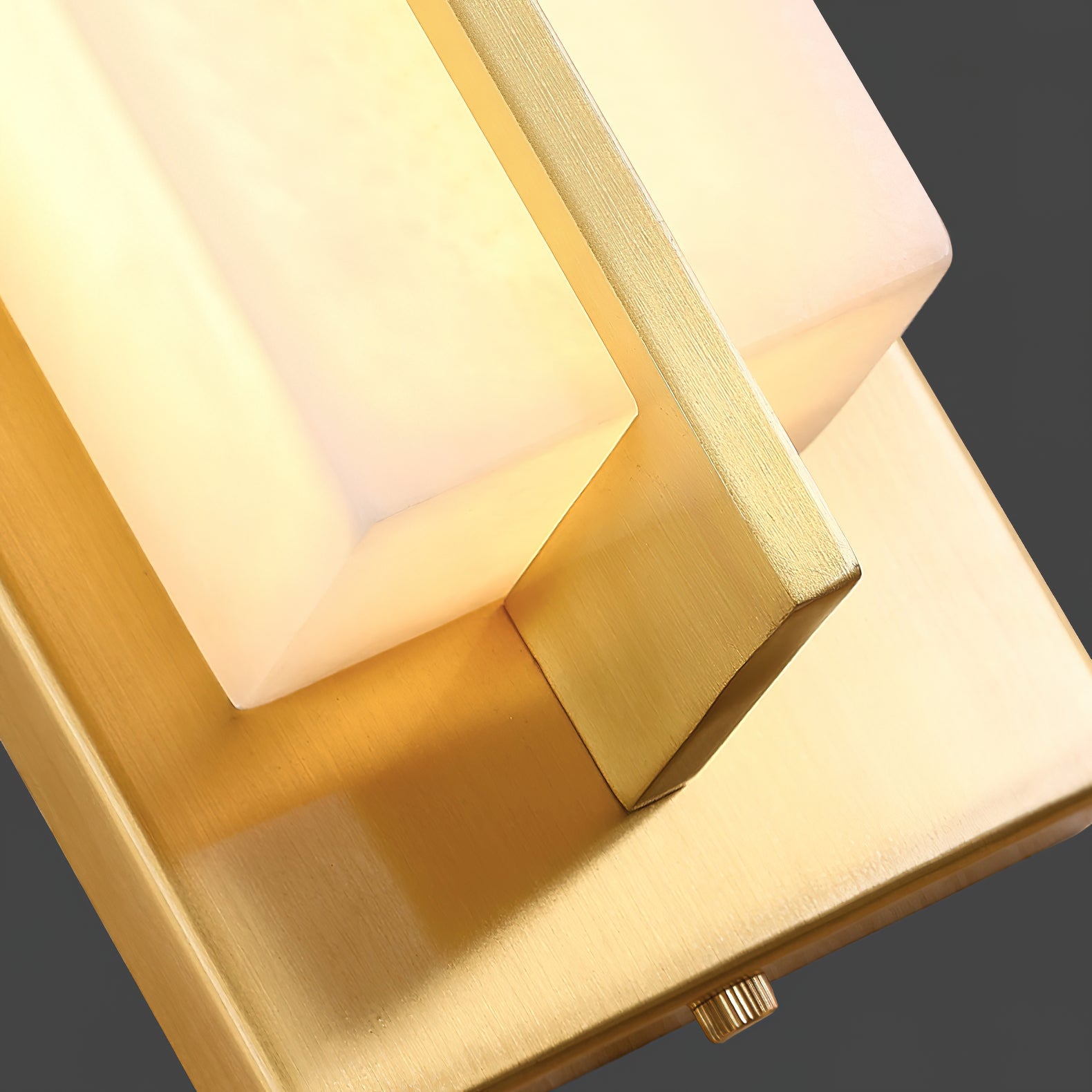 Yale LED Modern Minimalist Brass Alabaster Sconce Wall Lamp - Lamp Copper