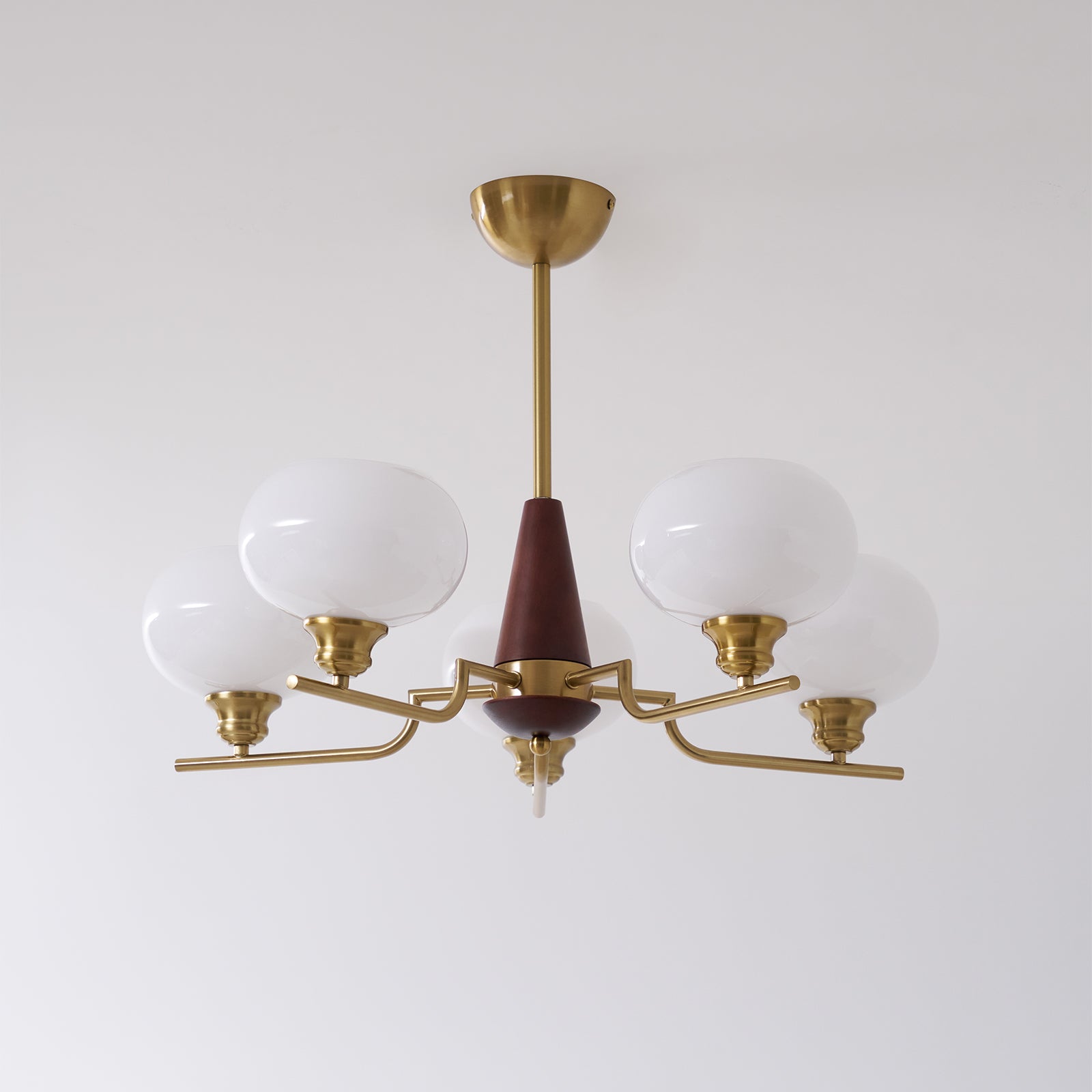 Celeste Sphere Walnut Chandelier - Letslighting