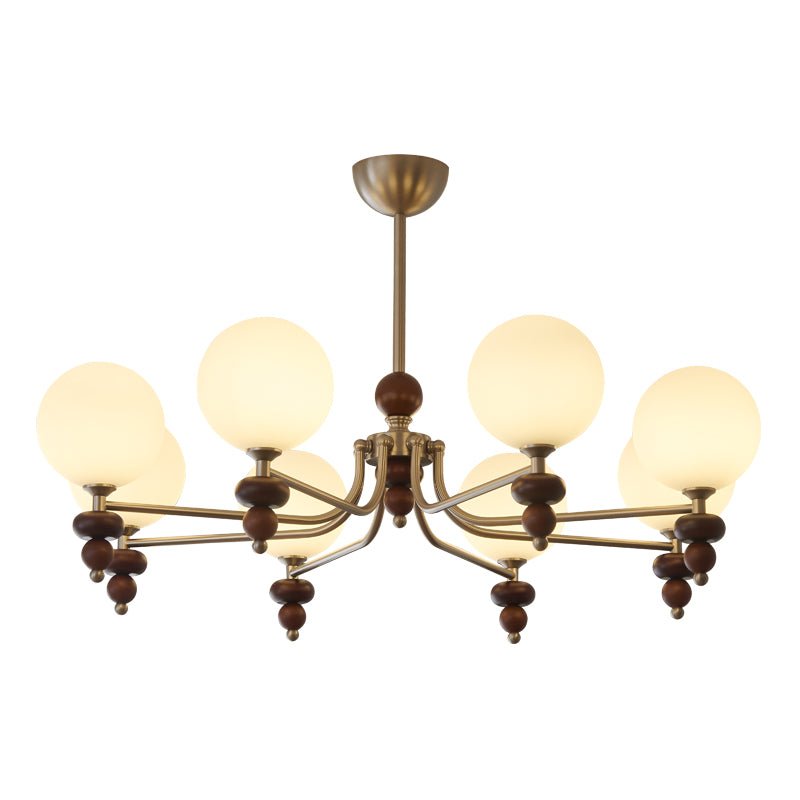 Celestial Sphere Walnut Chandelier - Letslighting
