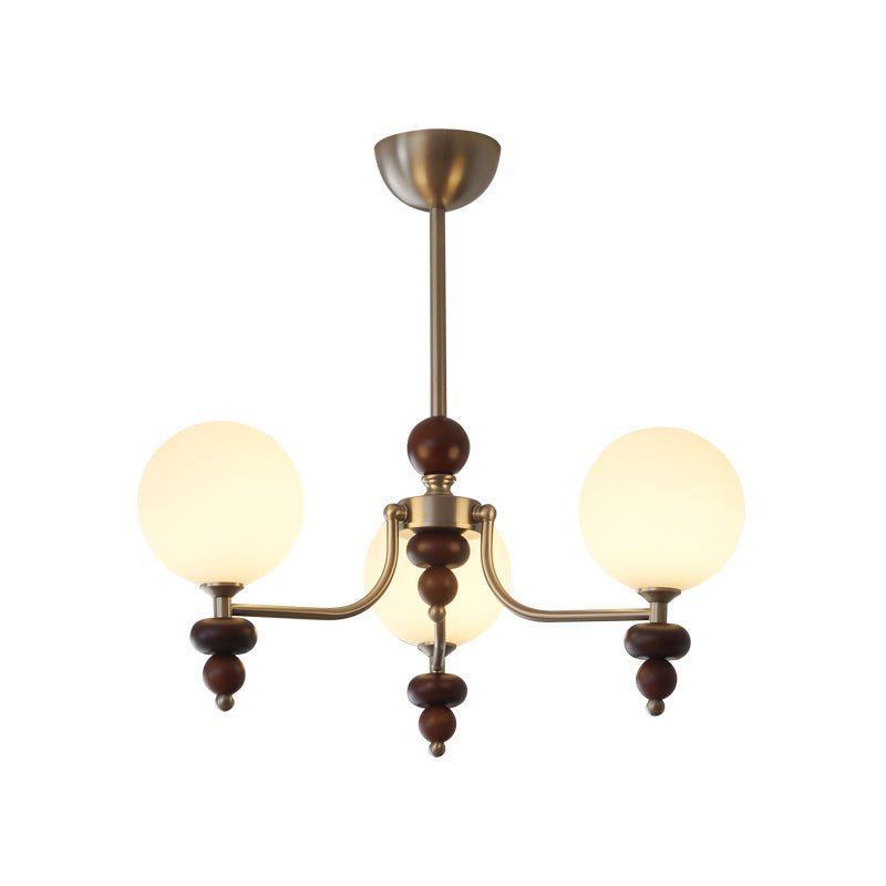 Celestial Sphere Walnut Chandelier - Letslighting