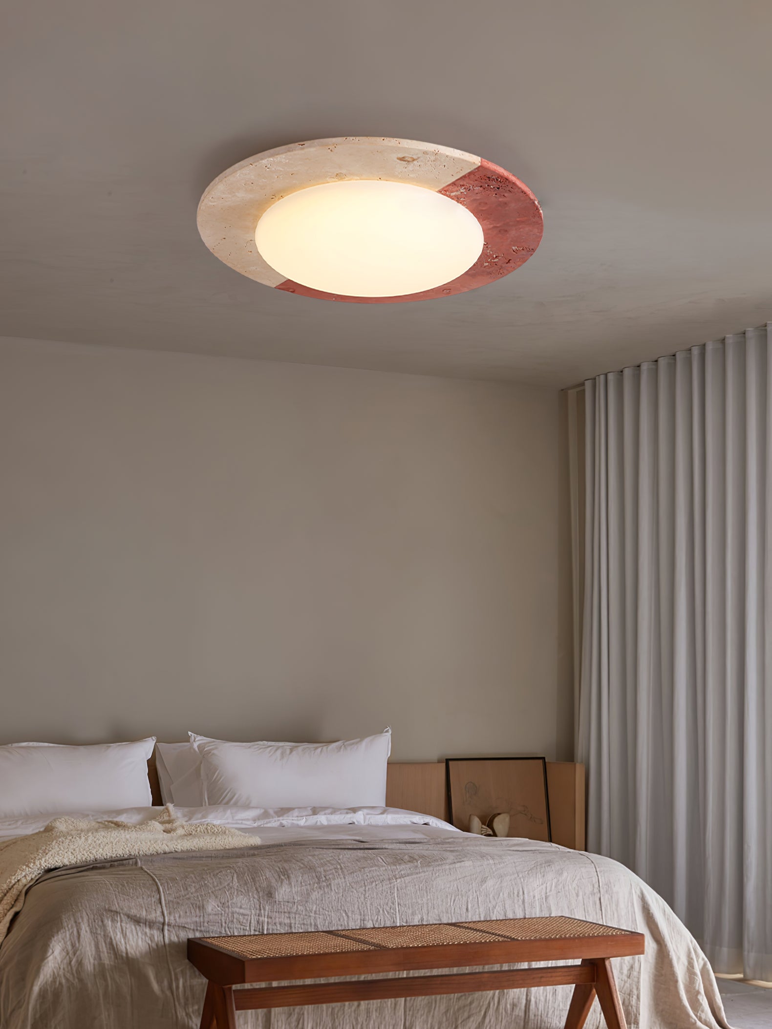 Zeraeos Travertine Ceiling Light - Letslighting