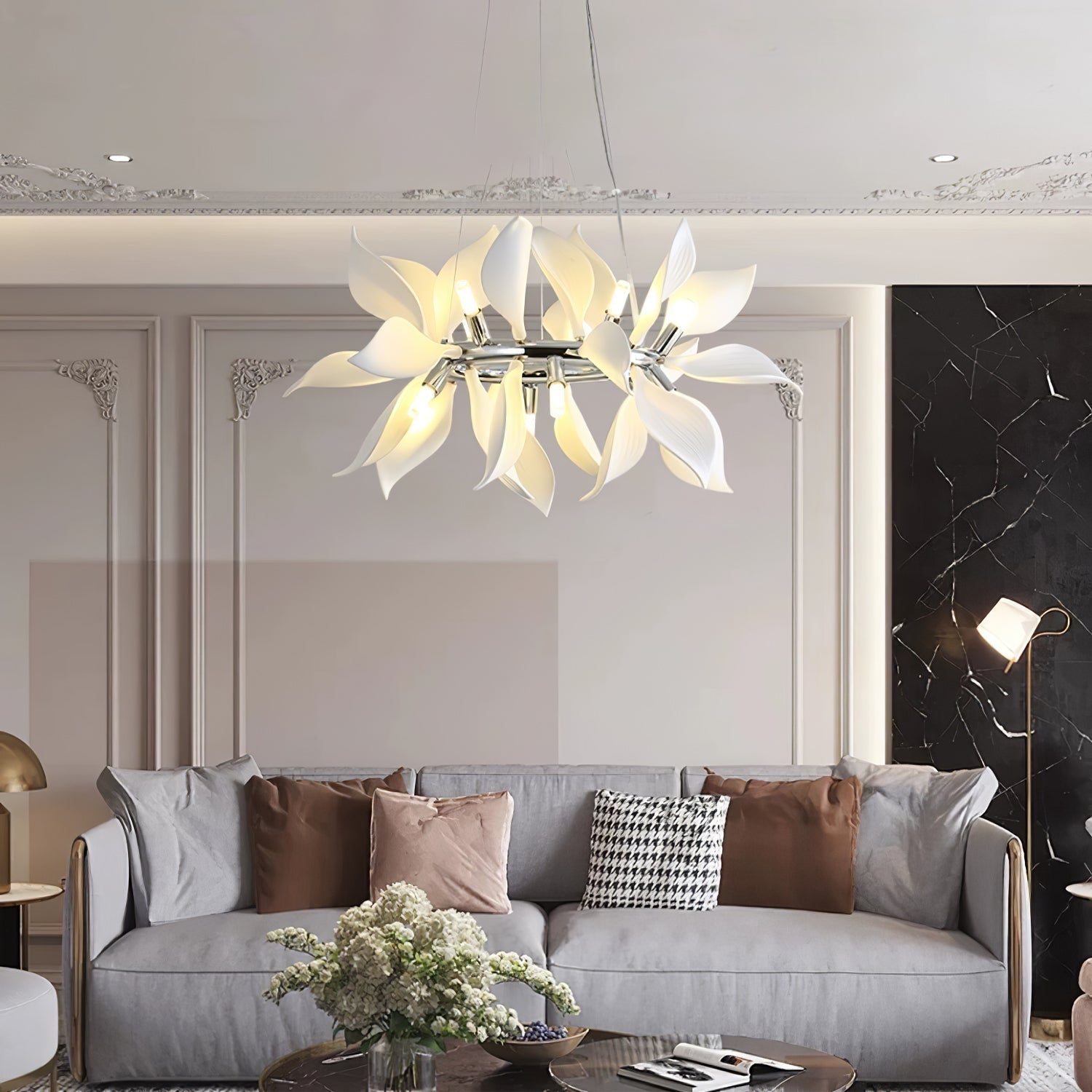 Ceramic Petals Blooming Chandelier - Letslighting