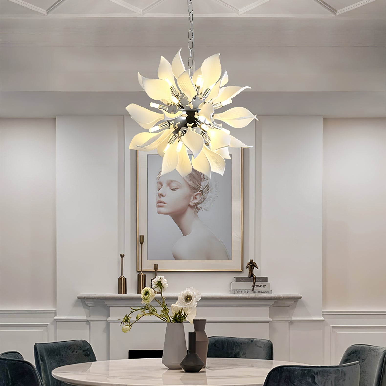 Ceramic Petals Blooming Chandelier - Letslighting