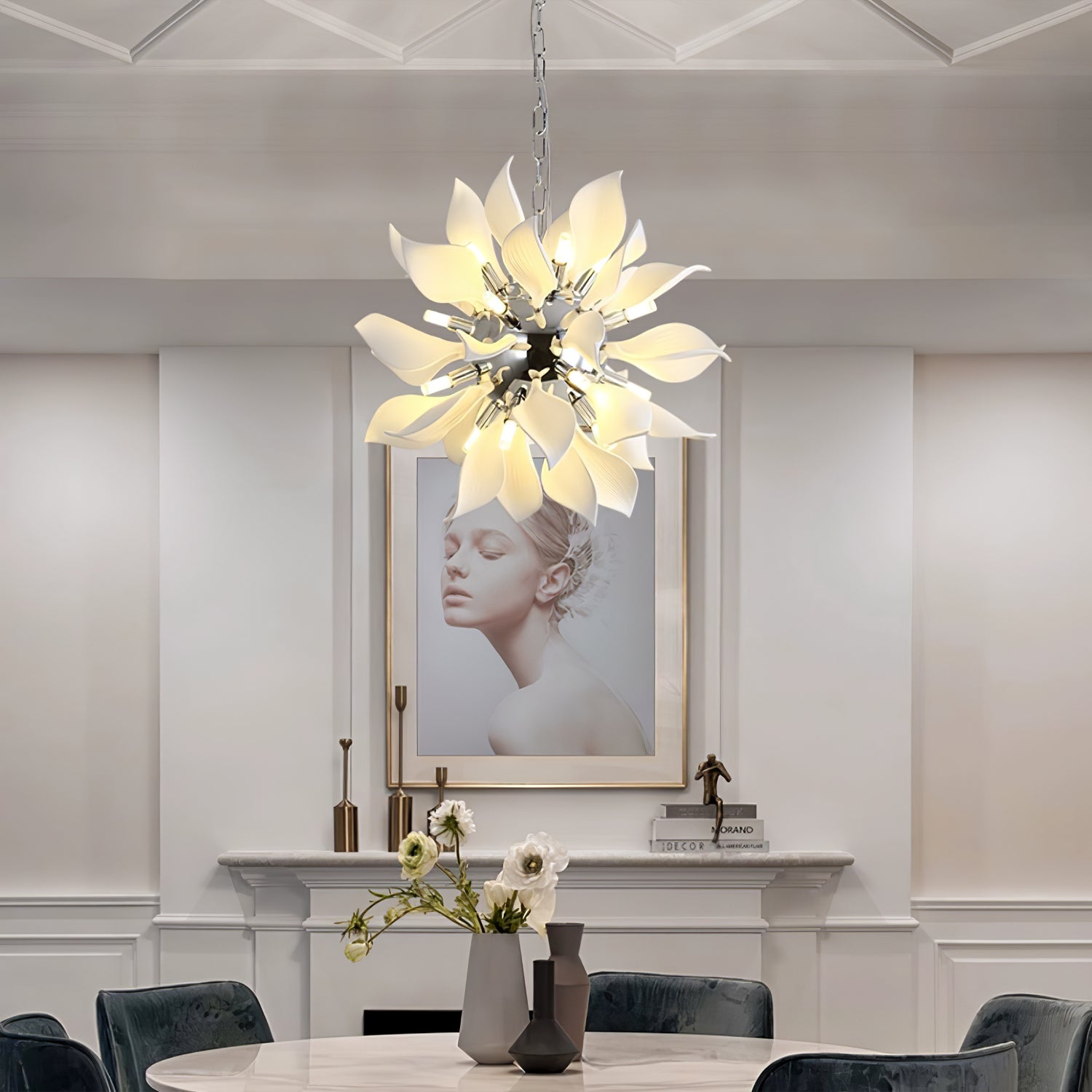 Ceramic Petals Blooming Chandelier - Letslighting