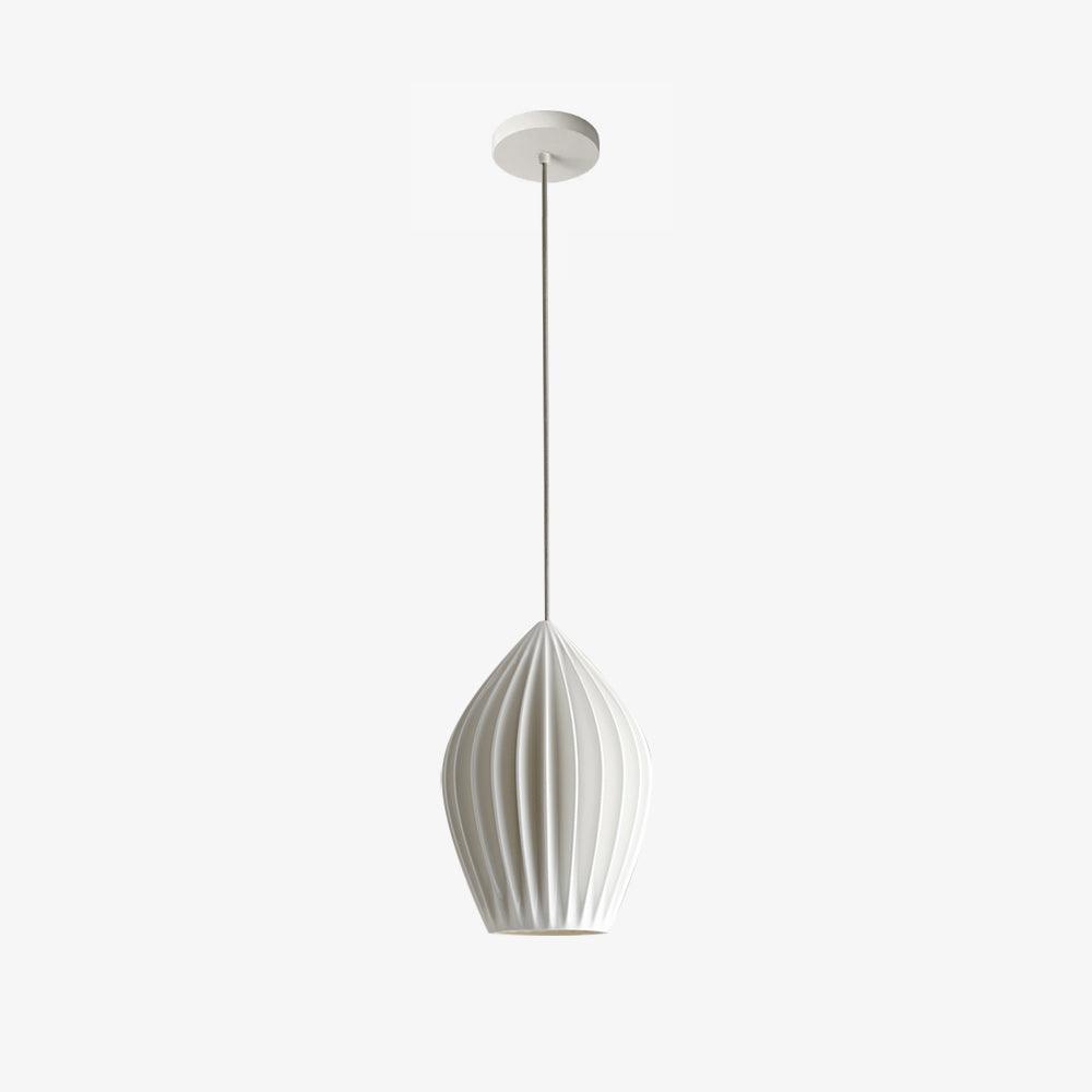 Ceramic Ribbed Pendant Light - Letslighting