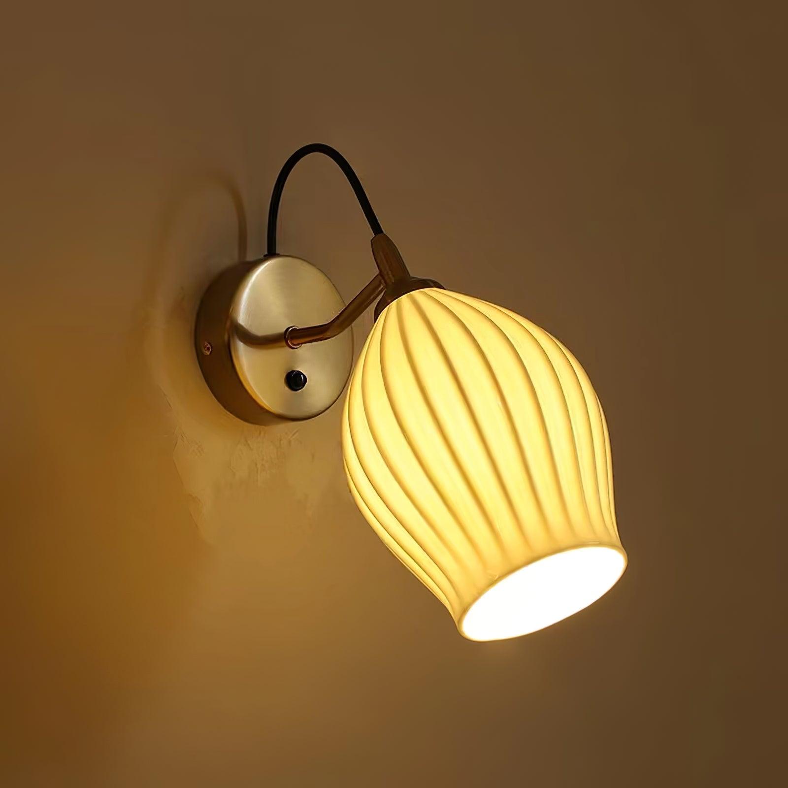 Zotalisra Modern Minimalist Ribbed Ceramic Wall light - Letslighting