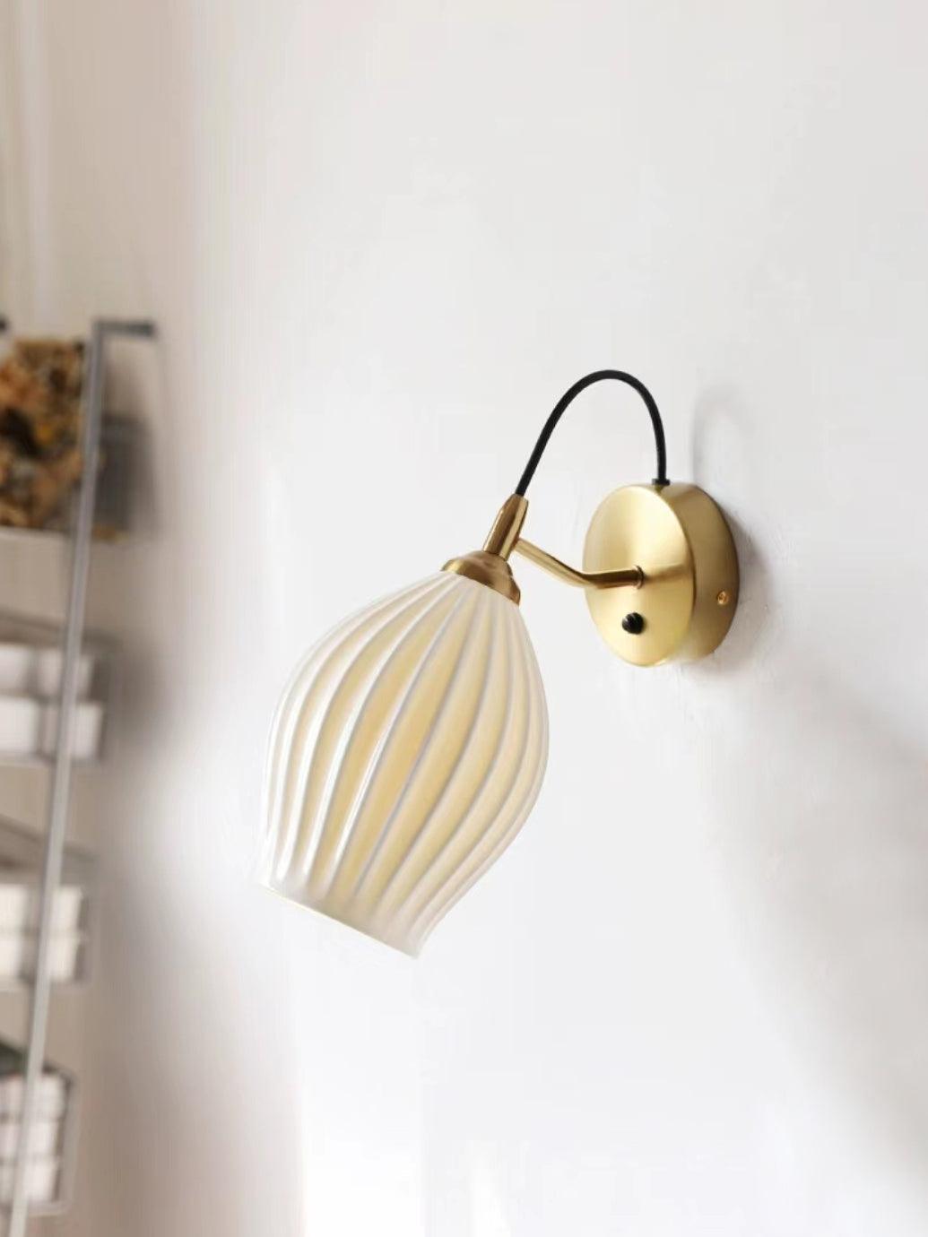 Zotalisra Modern Minimalist Ribbed Ceramic Wall light - Letslighting