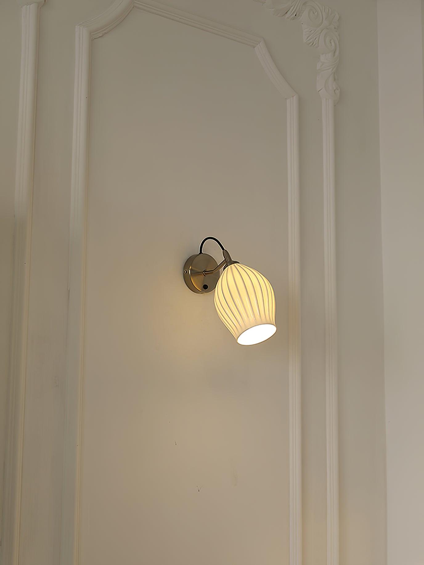 Zotalisra Modern Minimalist Ribbed Ceramic Wall light - Letslighting
