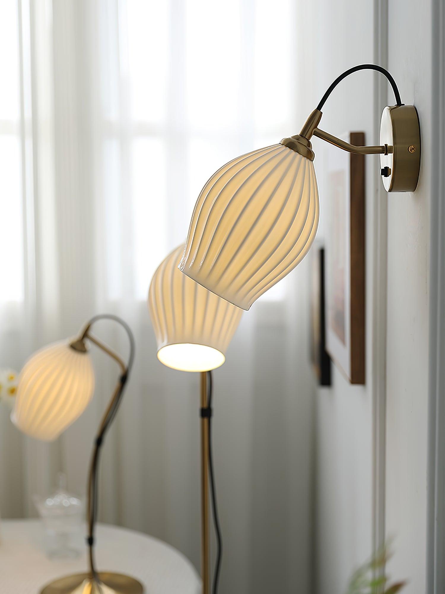 Zotalisra Modern Minimalist Ribbed Ceramic Wall light - Letslighting