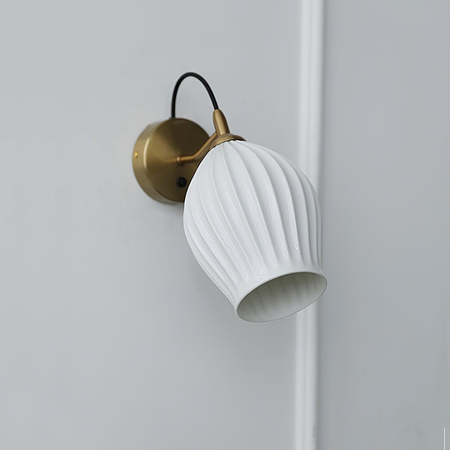 Zotalisra Modern Minimalist Ribbed Ceramic Wall light - Letslighting