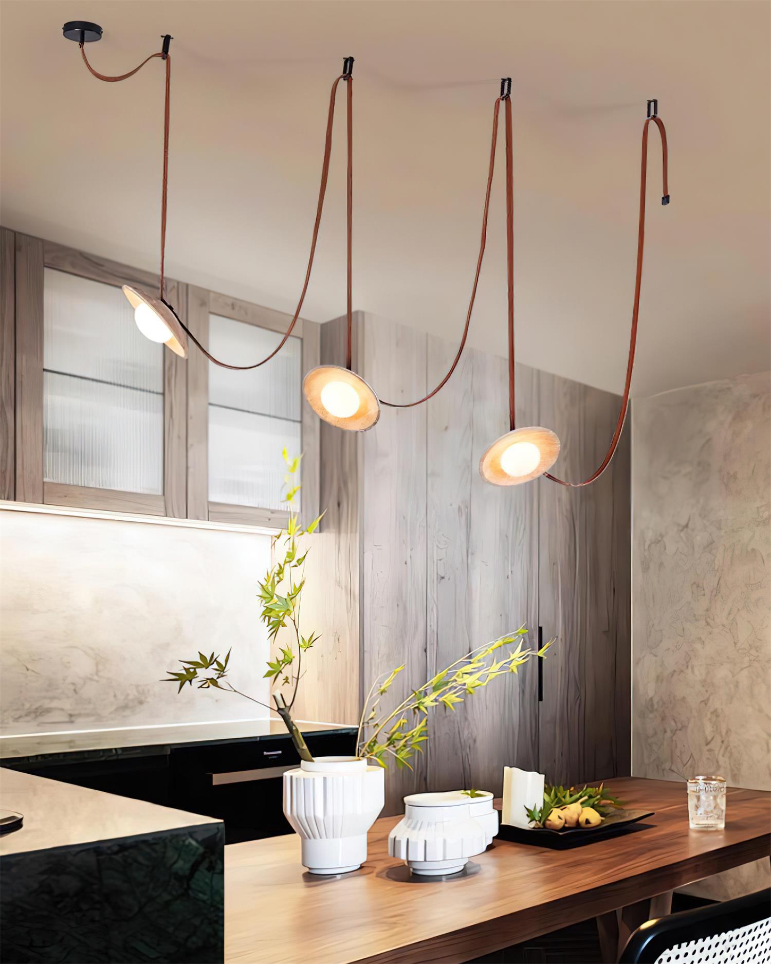 Ritta Chandelier Travertine Multi-Pendant - Letslighting