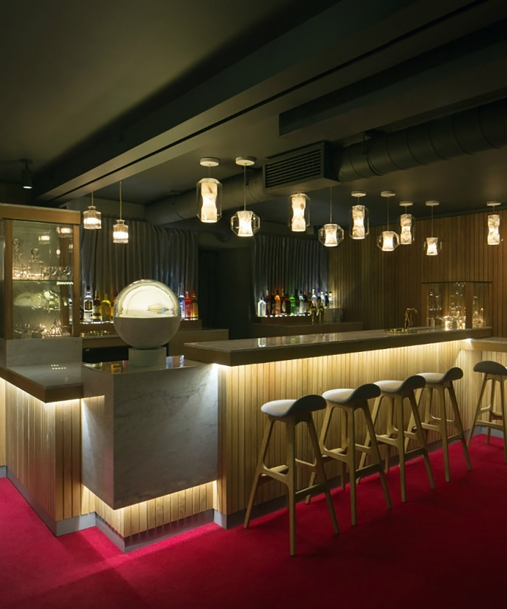 Allirila Modern Minimalist Alabaster Glass Pendant Lamp - Lamp Copper