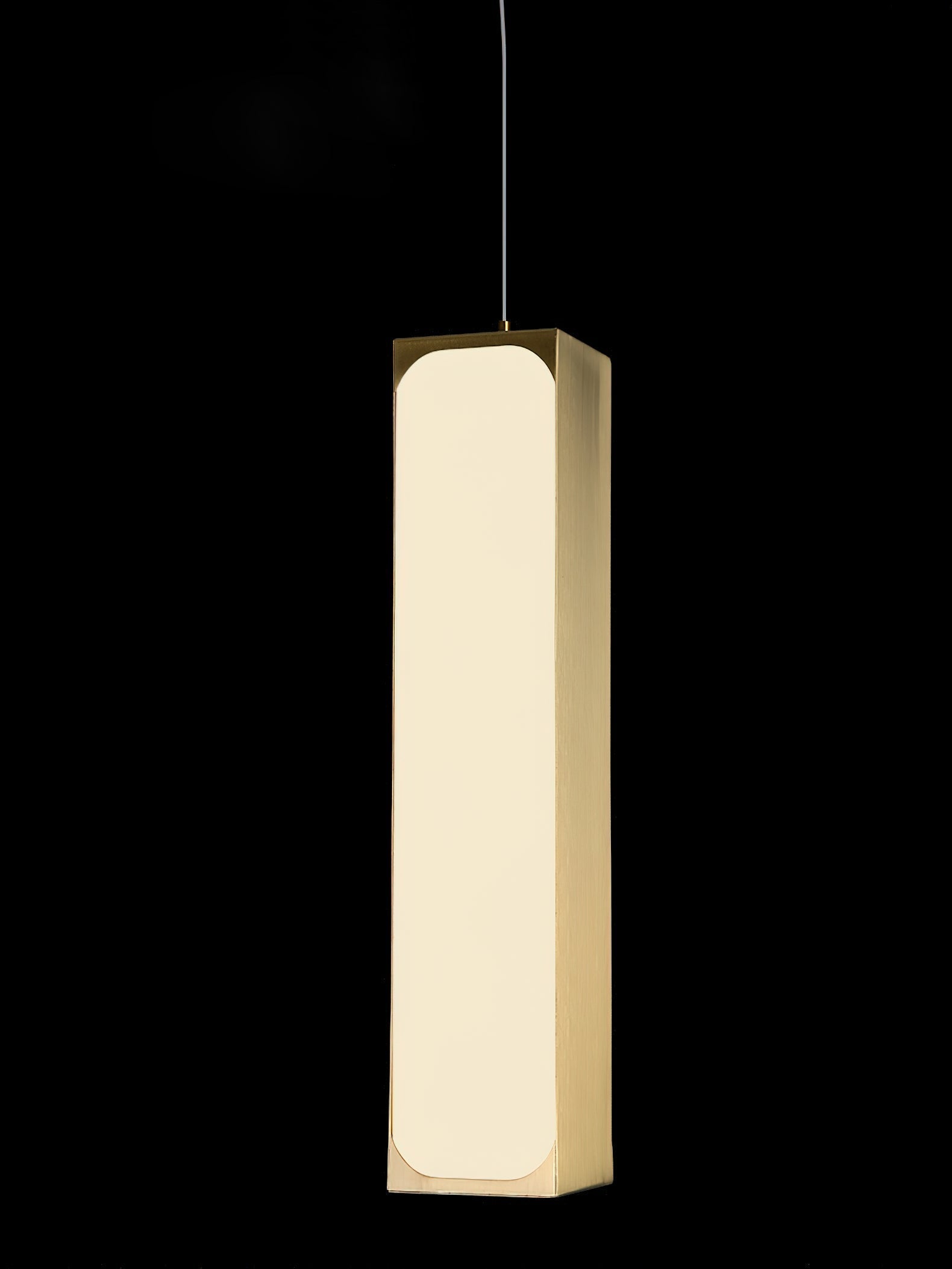 Gleam Modern Minimalist Brass Alabaster Pendant Light - Lamp Copper