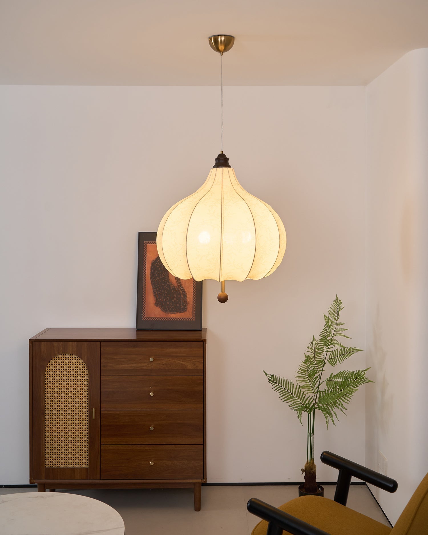Chestnut Fabric Pendant Light - Letslighting