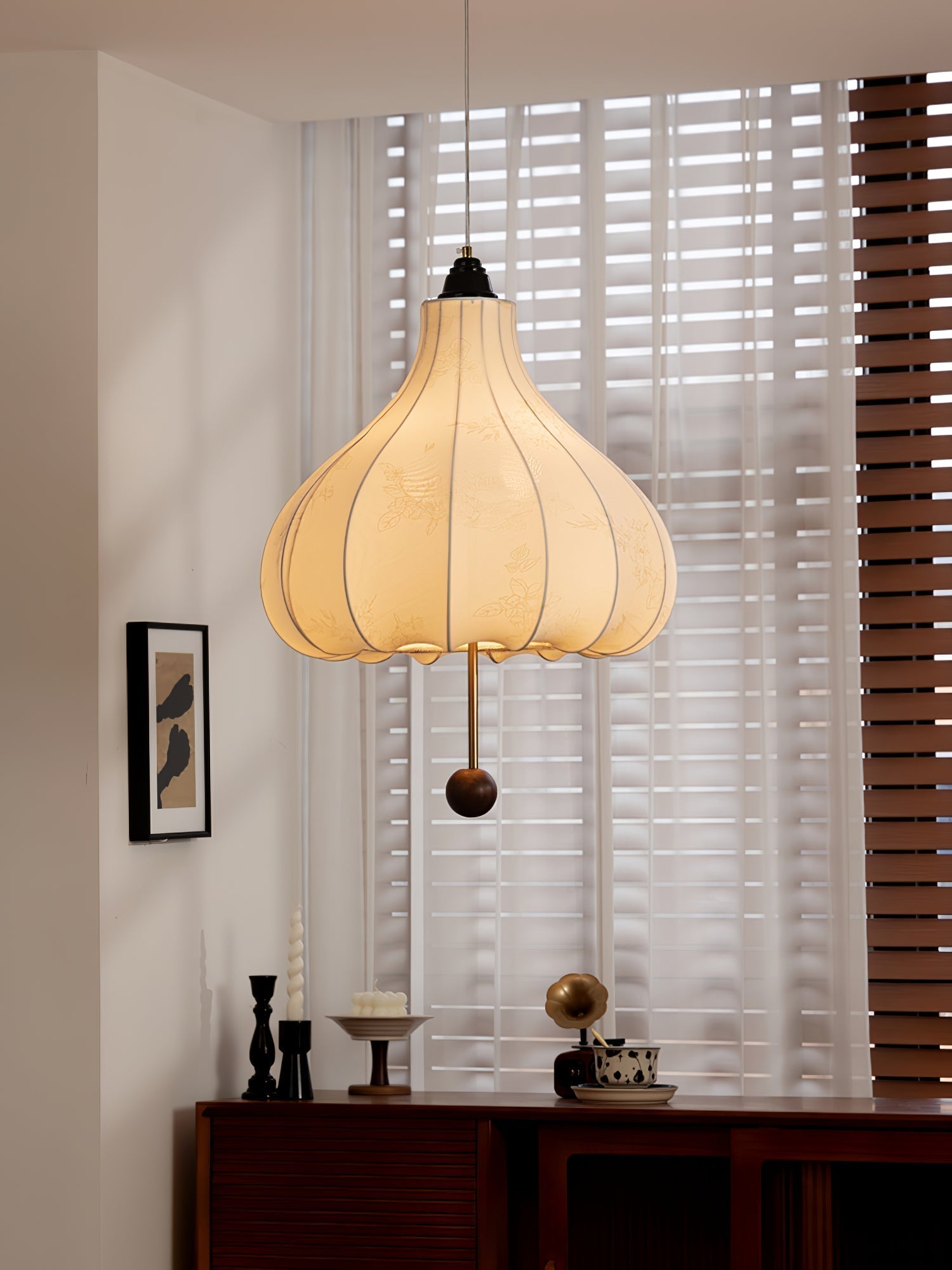 Chestnut Fabric Pendant Light - Letslighting