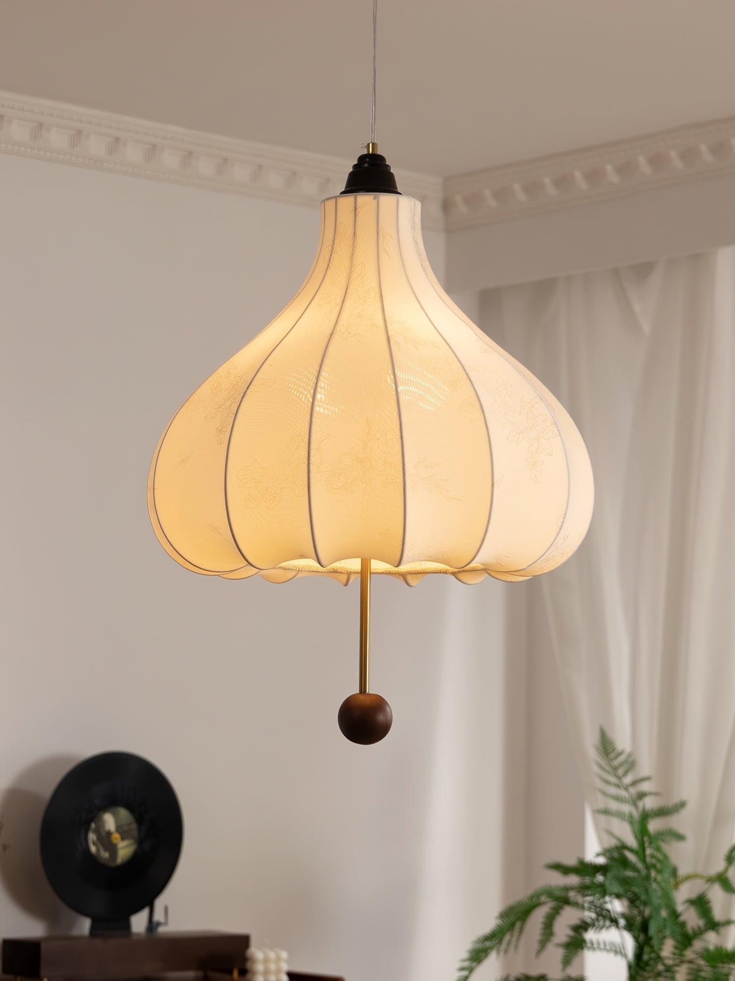 Chestnut Fabric Pendant Light - Letslighting