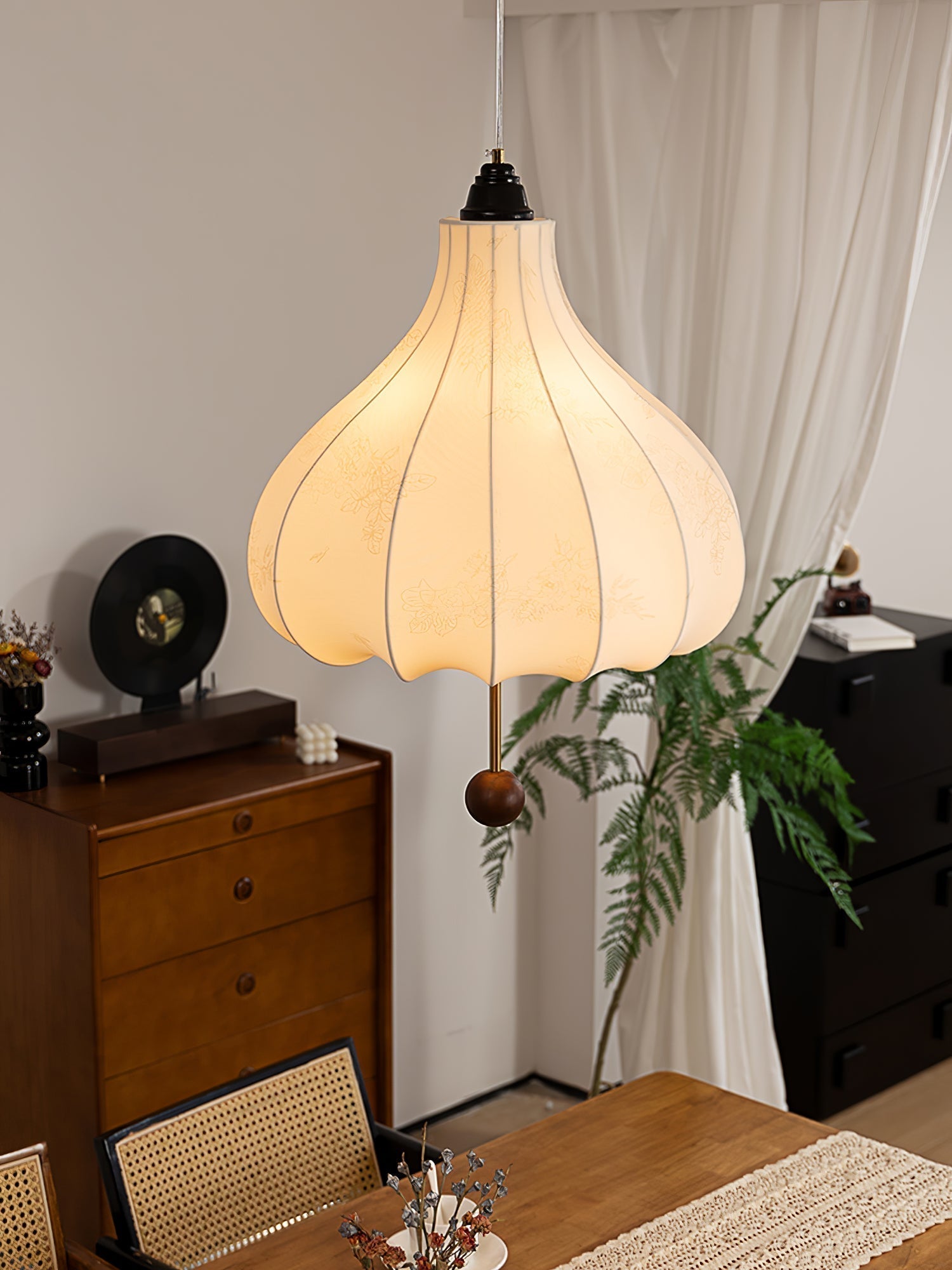 Chestnut Fabric Pendant Light - Letslighting