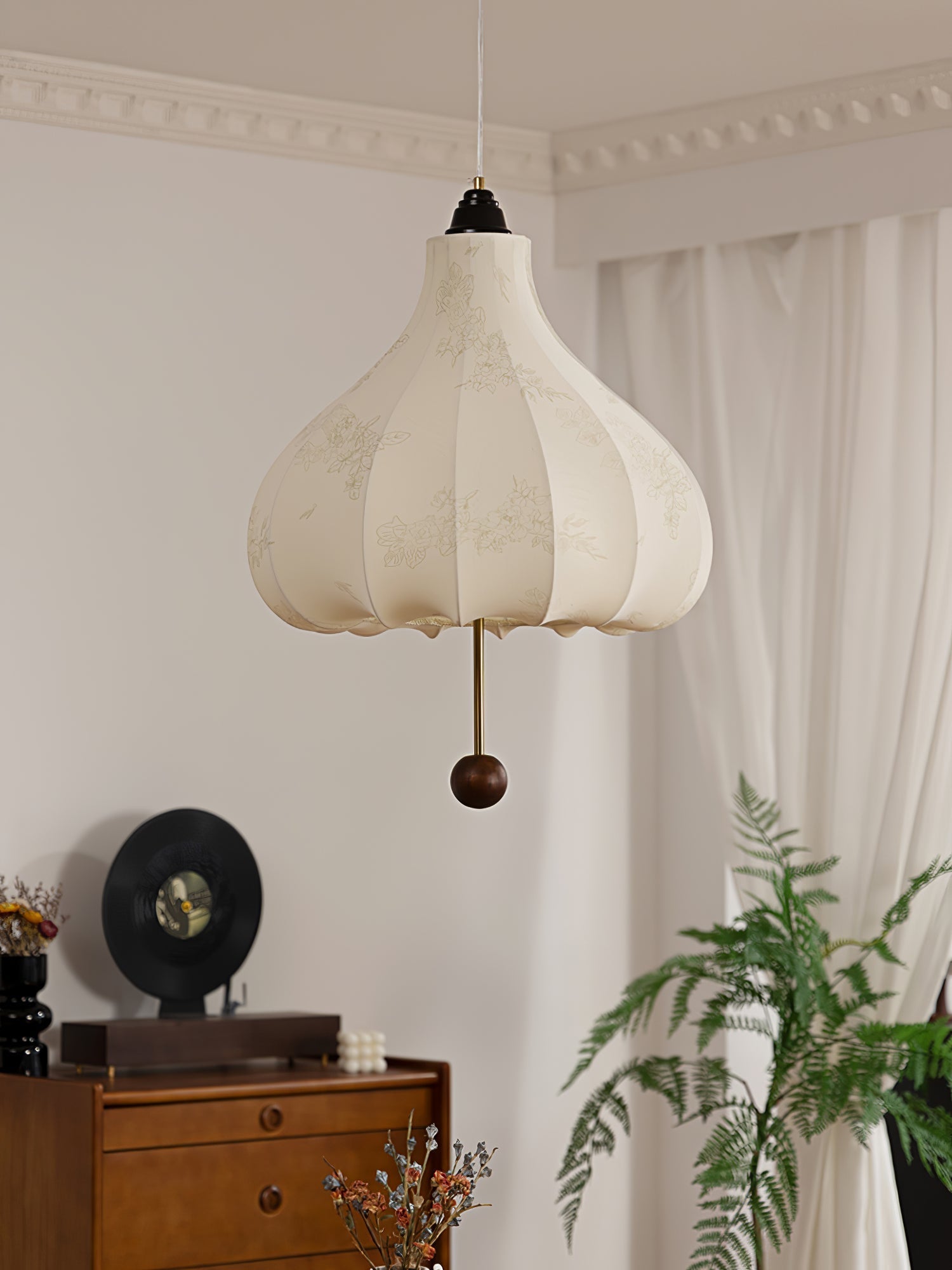Chestnut Fabric Pendant Light - Letslighting