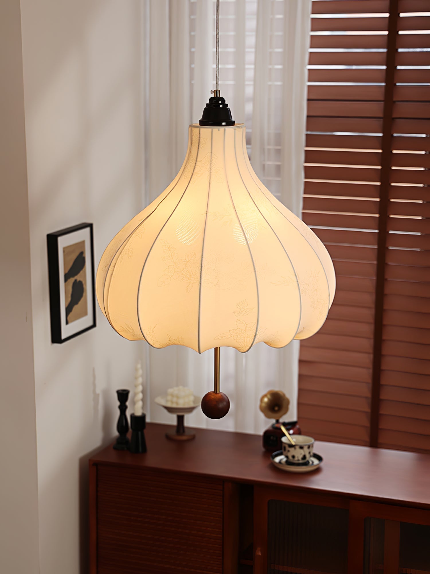 Chestnut Fabric Pendant Light - Letslighting