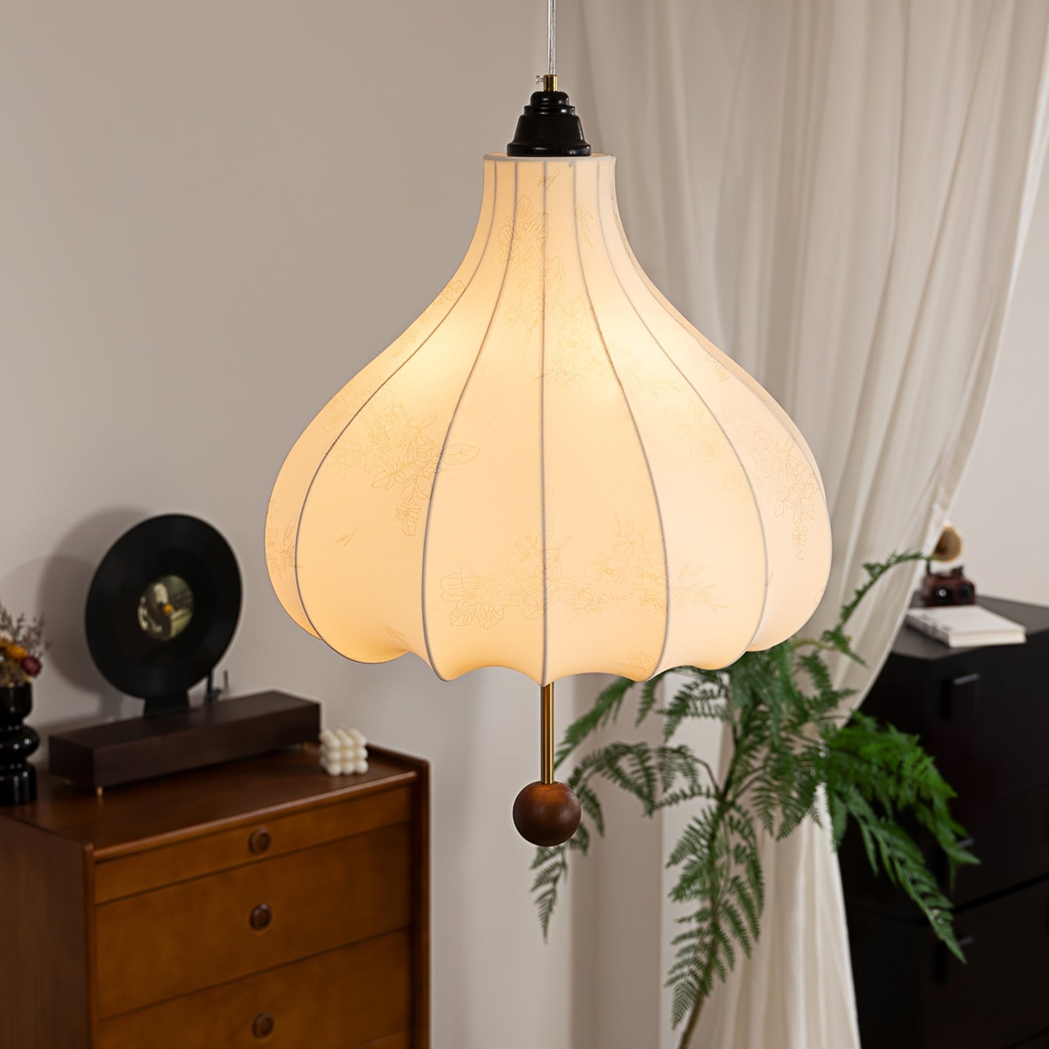 Chestnut Fabric Pendant Light - Letslighting