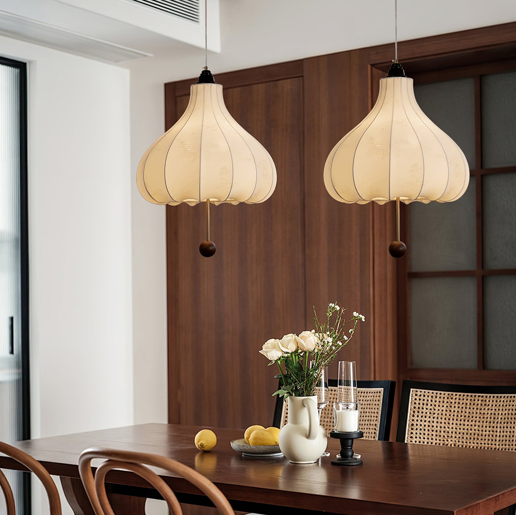 Chestnut Fabric Pendant Light - Letslighting
